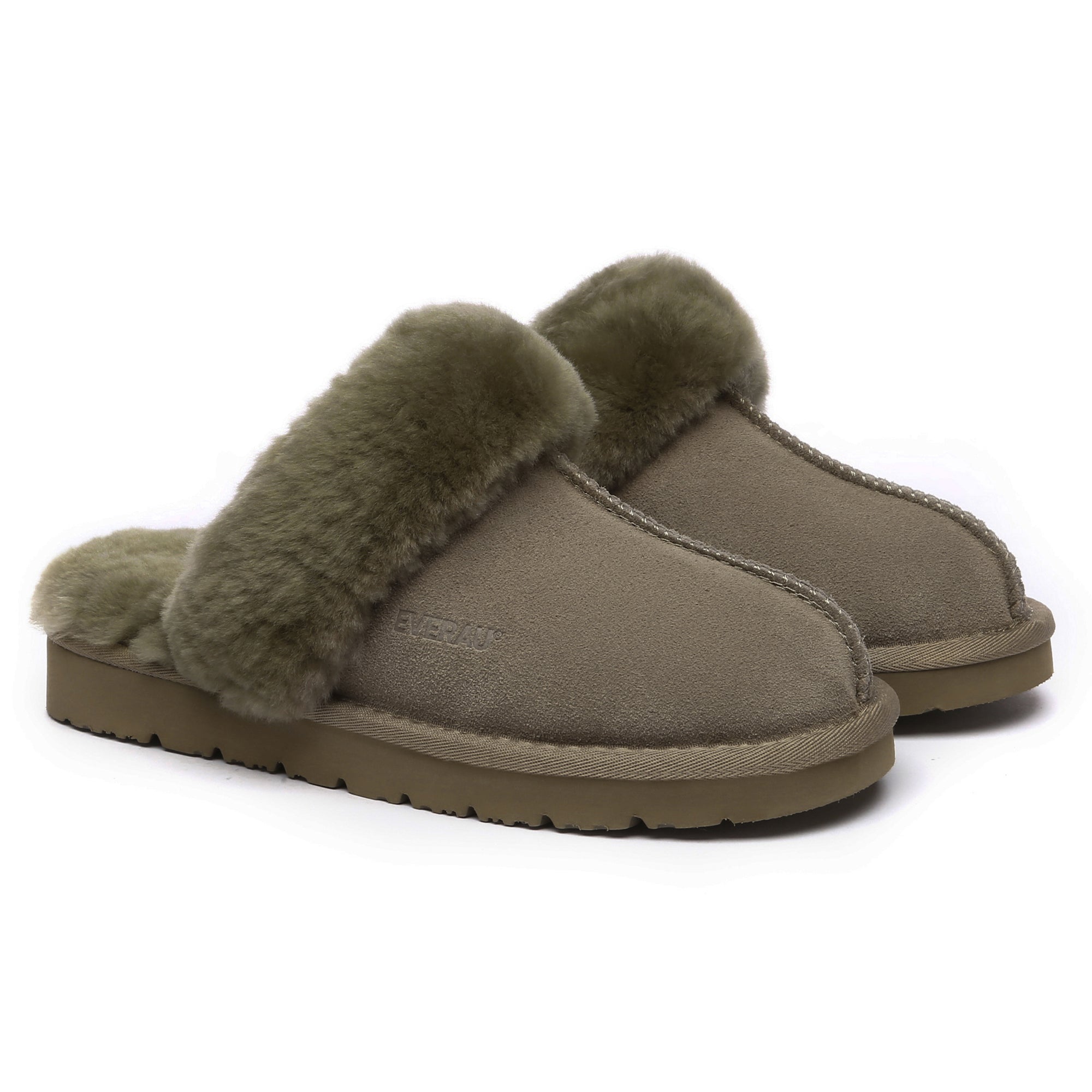 EverUgg Muffin Sheepskin Winter Slippers with plush interior and cozy slip-on design for cold weather comfort.
