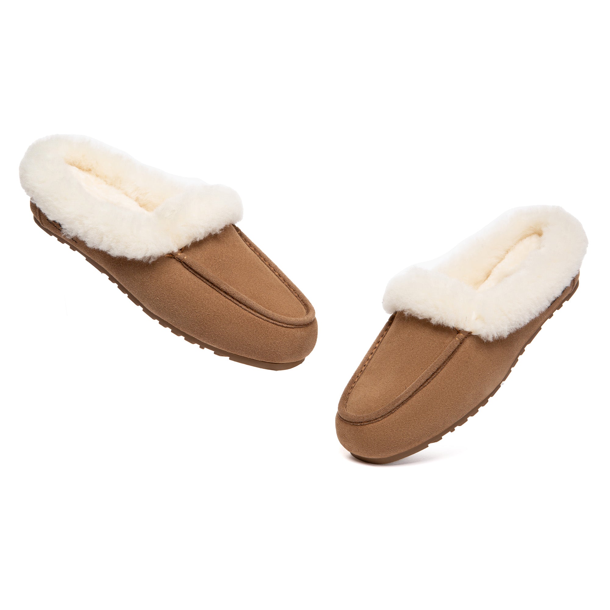 EverUgg Noelle Mule Loafer slippers with soft suede and cozy lining, slip-on design, perfect for casual comfort.