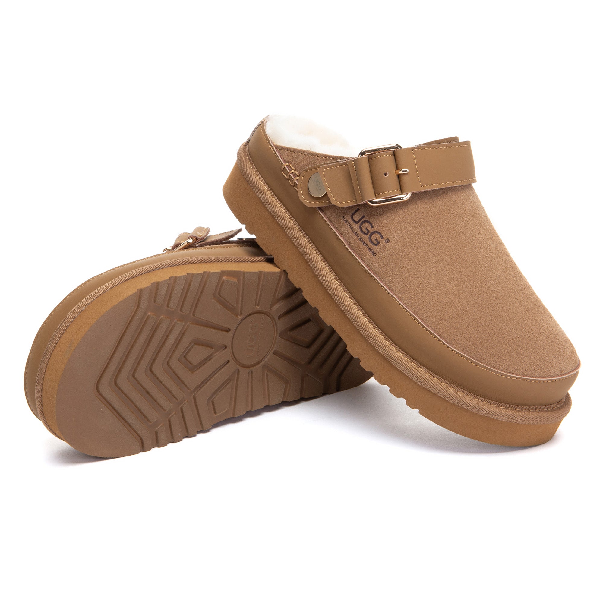 EverUgg Norv Slingback Platform slippers with cushioned soles and stylish design, perfect for casual comfort.