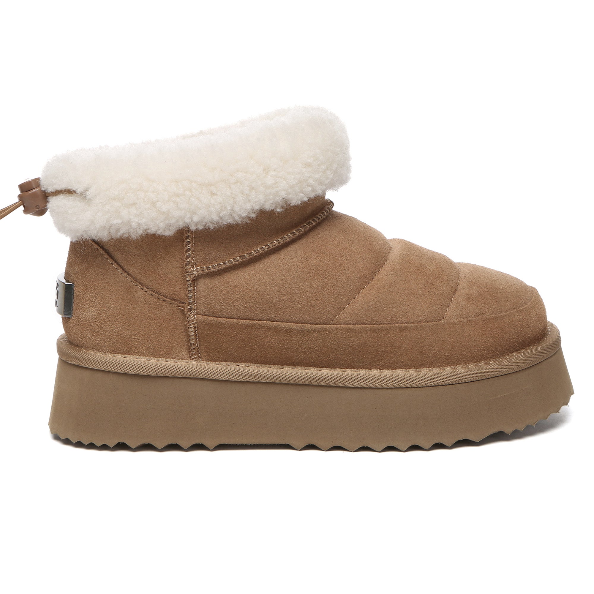 EverUgg Peyton adjustable ankle platform UGG boots for women, showcasing the stylish footwear with a chunky sole and ankle height design.