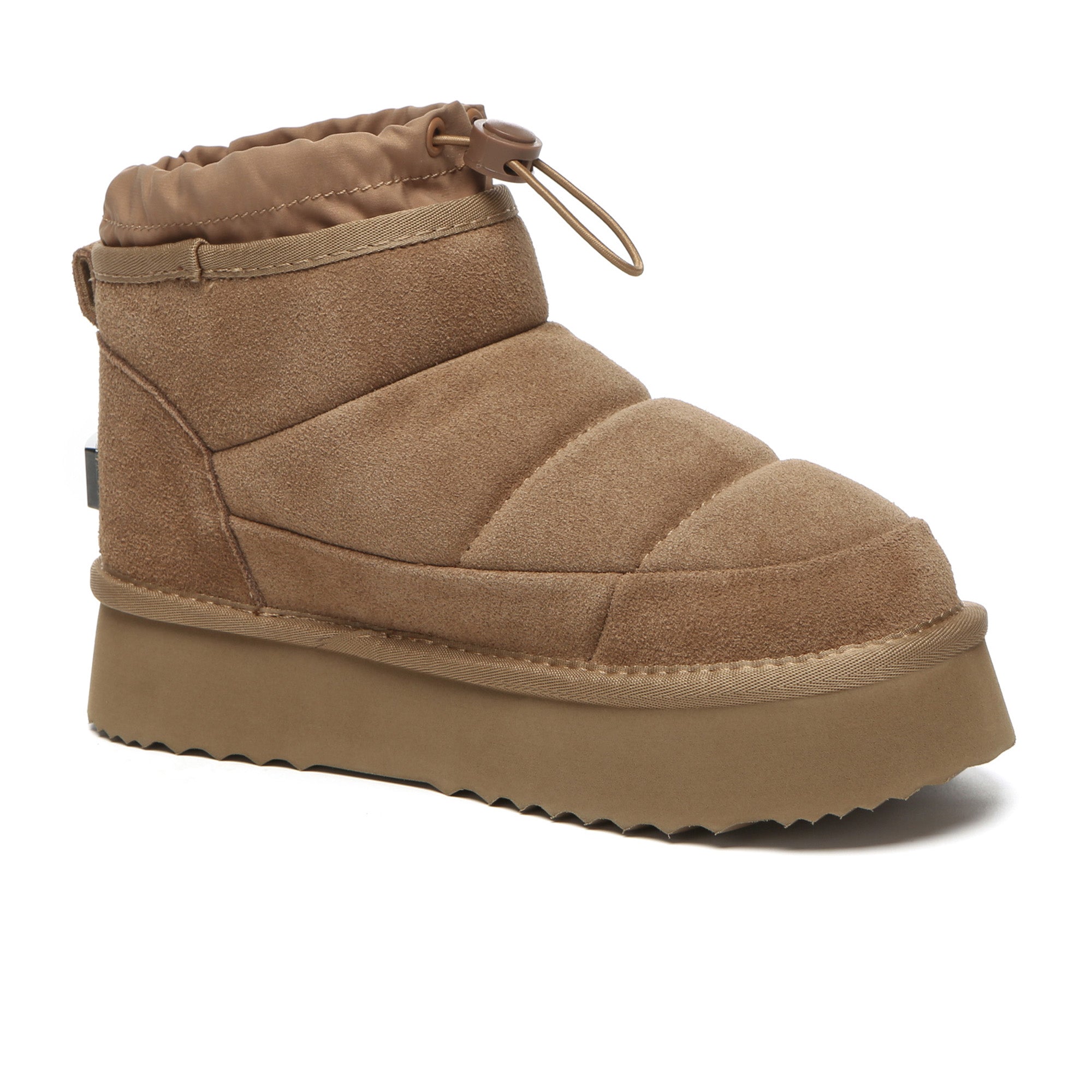EverUgg Picken adjustable mini platform UGG boots for women, featuring ankle-high design and stylish suede material.