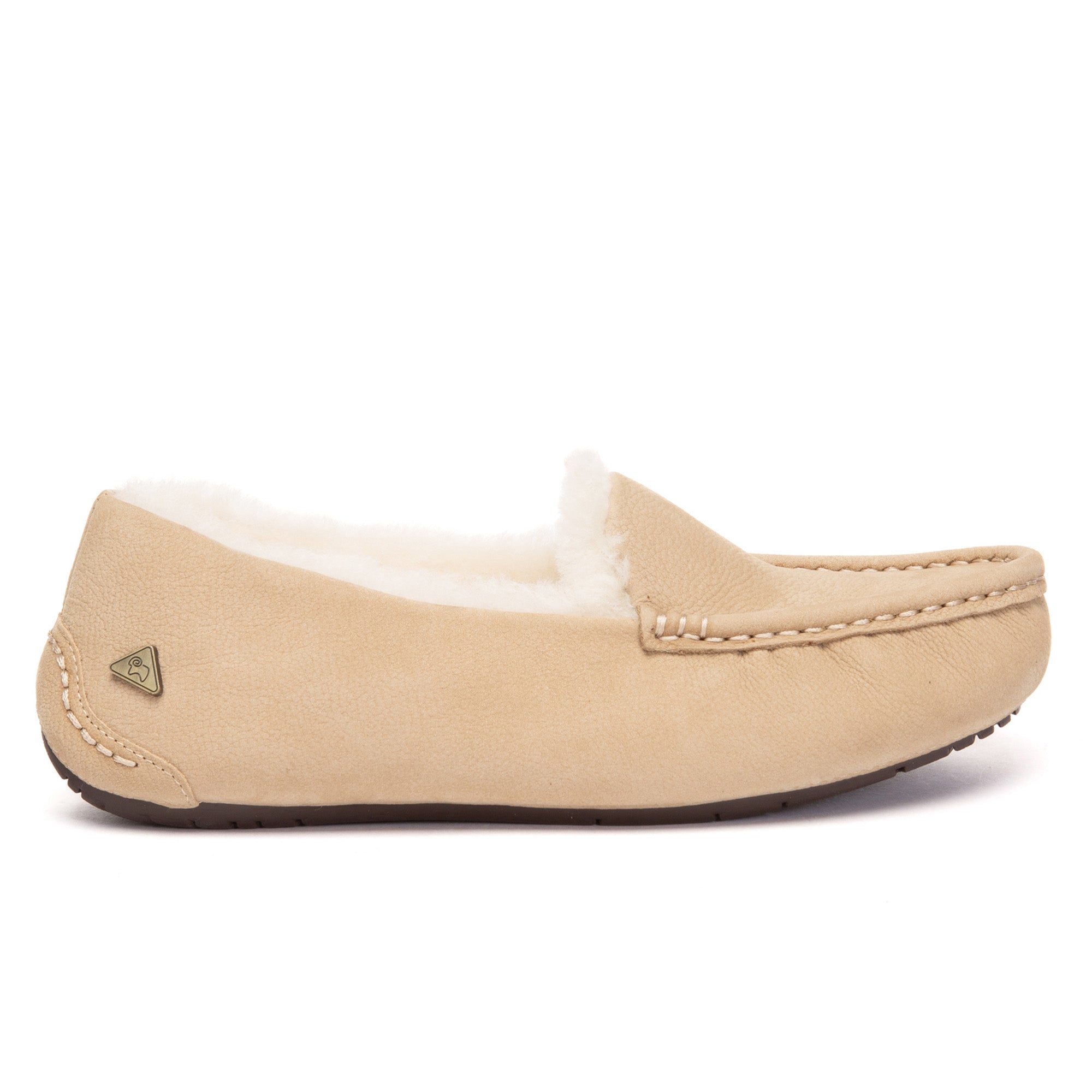 EverUgg Piele Moccasin slippers featuring soft leather material and classic moccasin design for comfortable indoor wear.