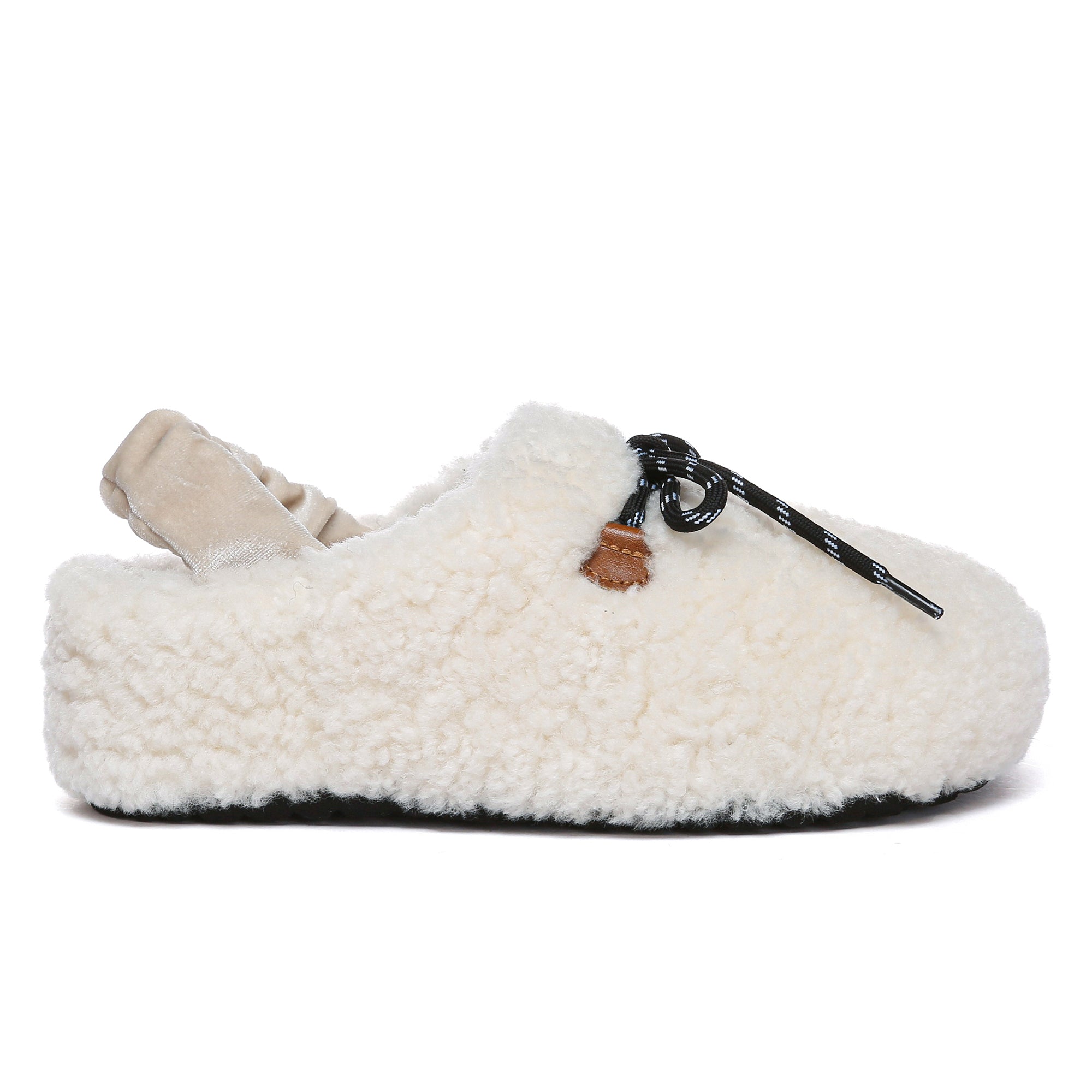 EverUgg PlushCozy slingback lace slippers for women with soft plush material and lace details, designed for comfort and style.