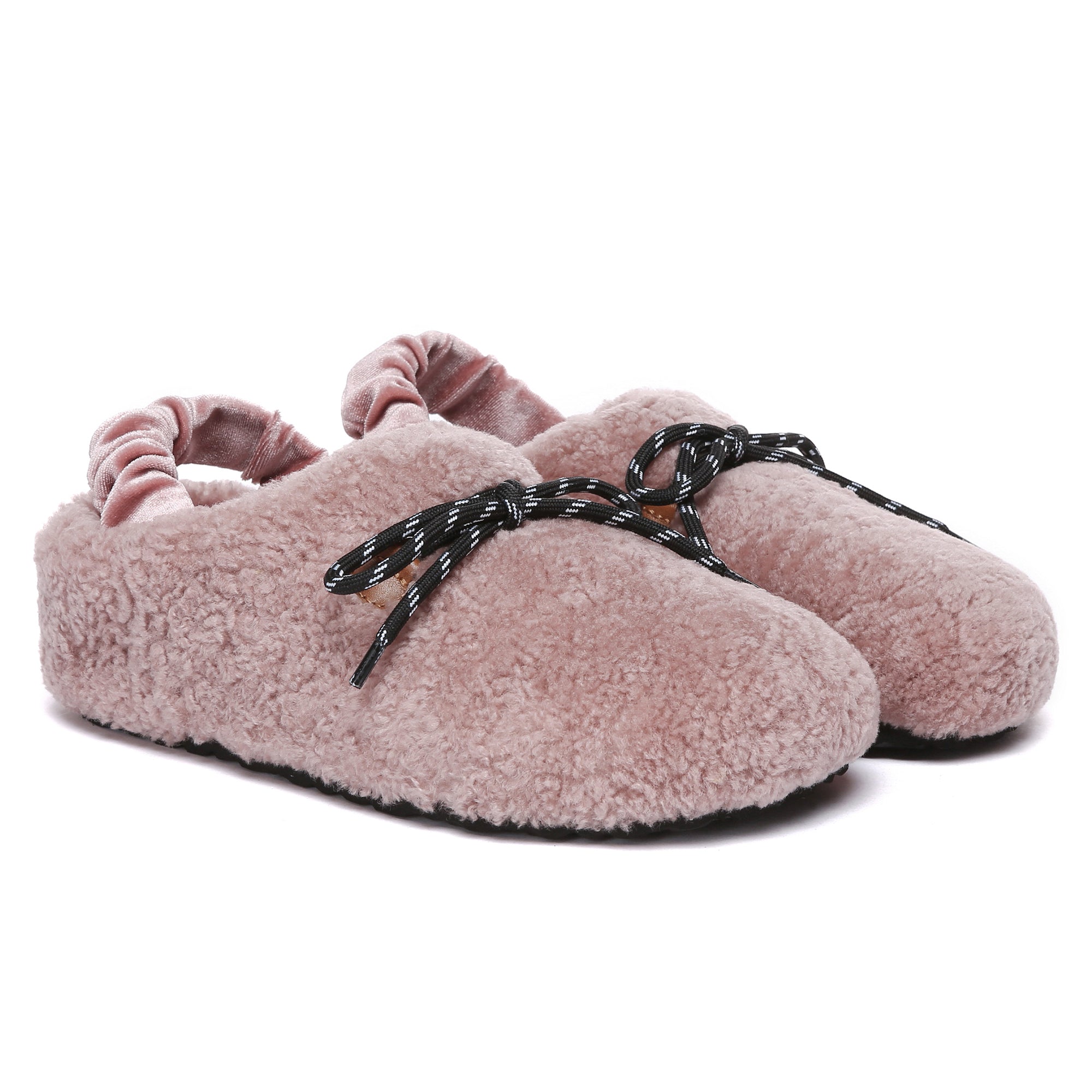 EverUgg PlushCozy slingback lace slippers for women featuring soft plush material and stylish design.