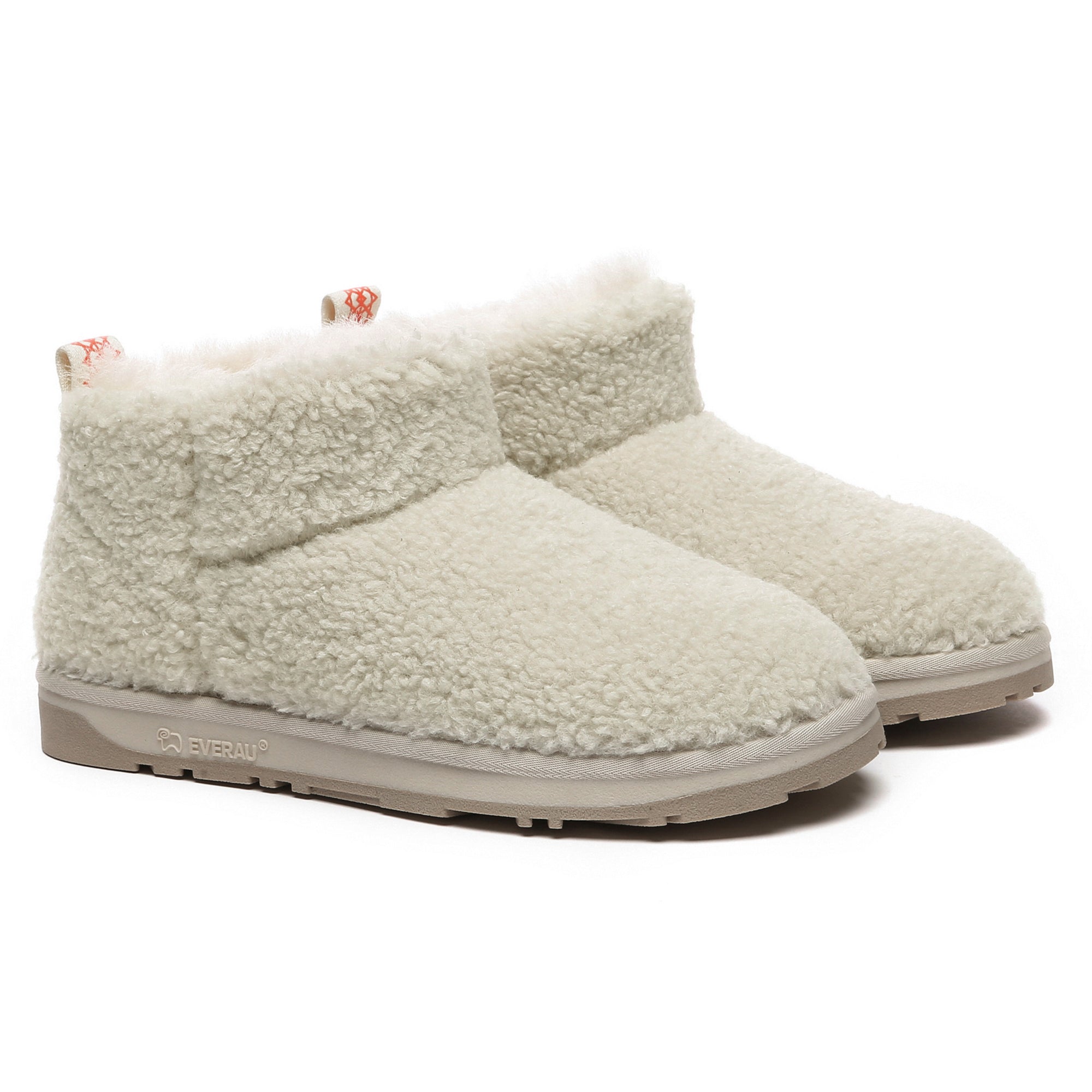 EverUgg PlushCozy Ultra Mini UGG Boots in soft plush material with a snug fit and classic design, perfect for cold weather.