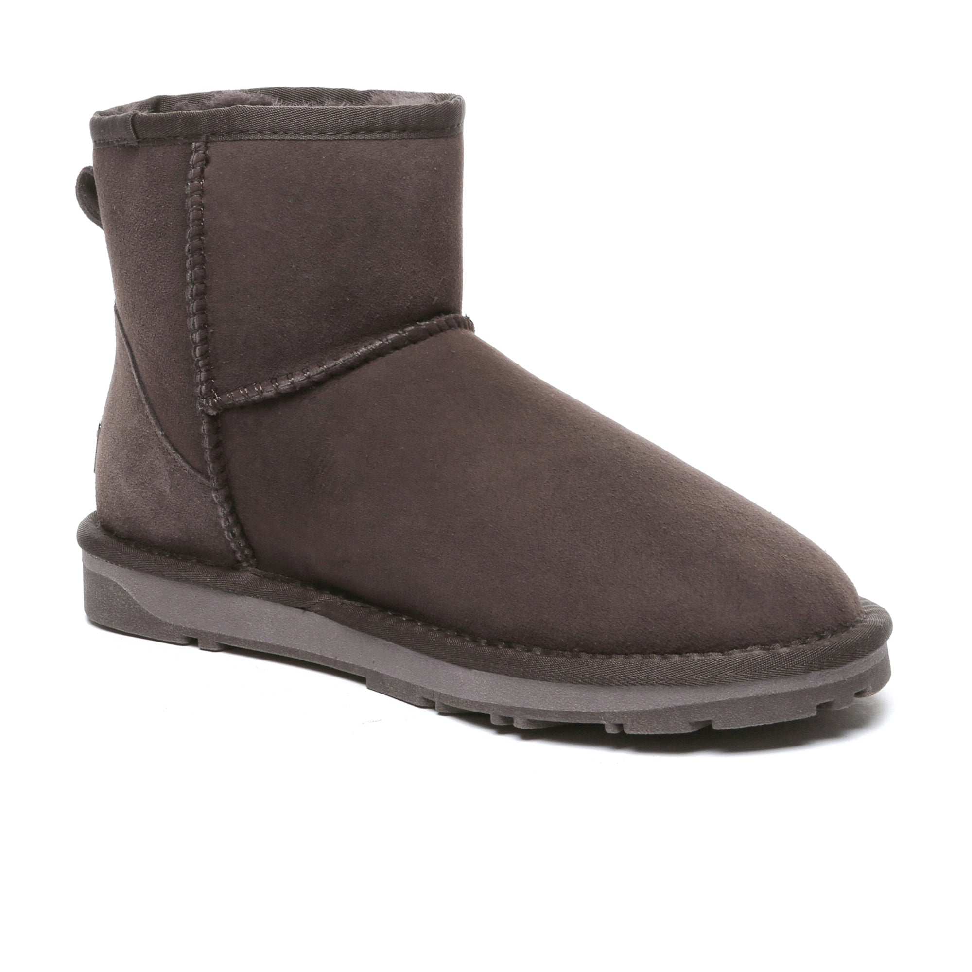 EverUgg premium mini classic sheepskin UGG boots for women, showcasing soft sheepskin exterior and cozy interior.