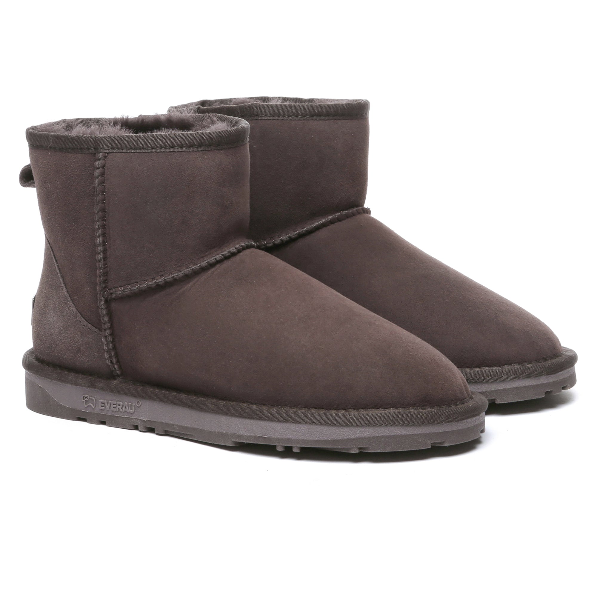 EverUgg Premium Mini Classic Sheepskin UGG Boots for women, showcasing soft sheepskin exterior and cozy interior design.