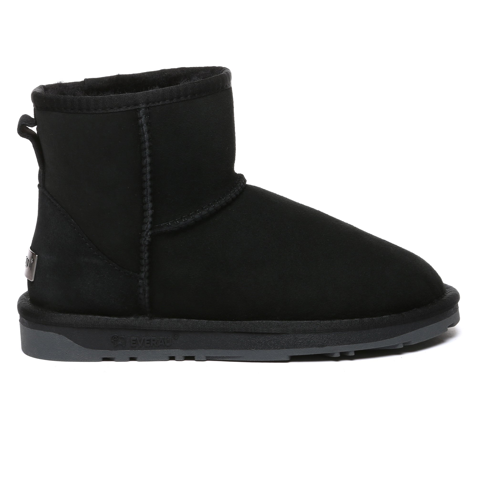 EverUgg premium mini classic sheepskin UGG boots for women, showing soft sheepskin exterior and cozy interior.