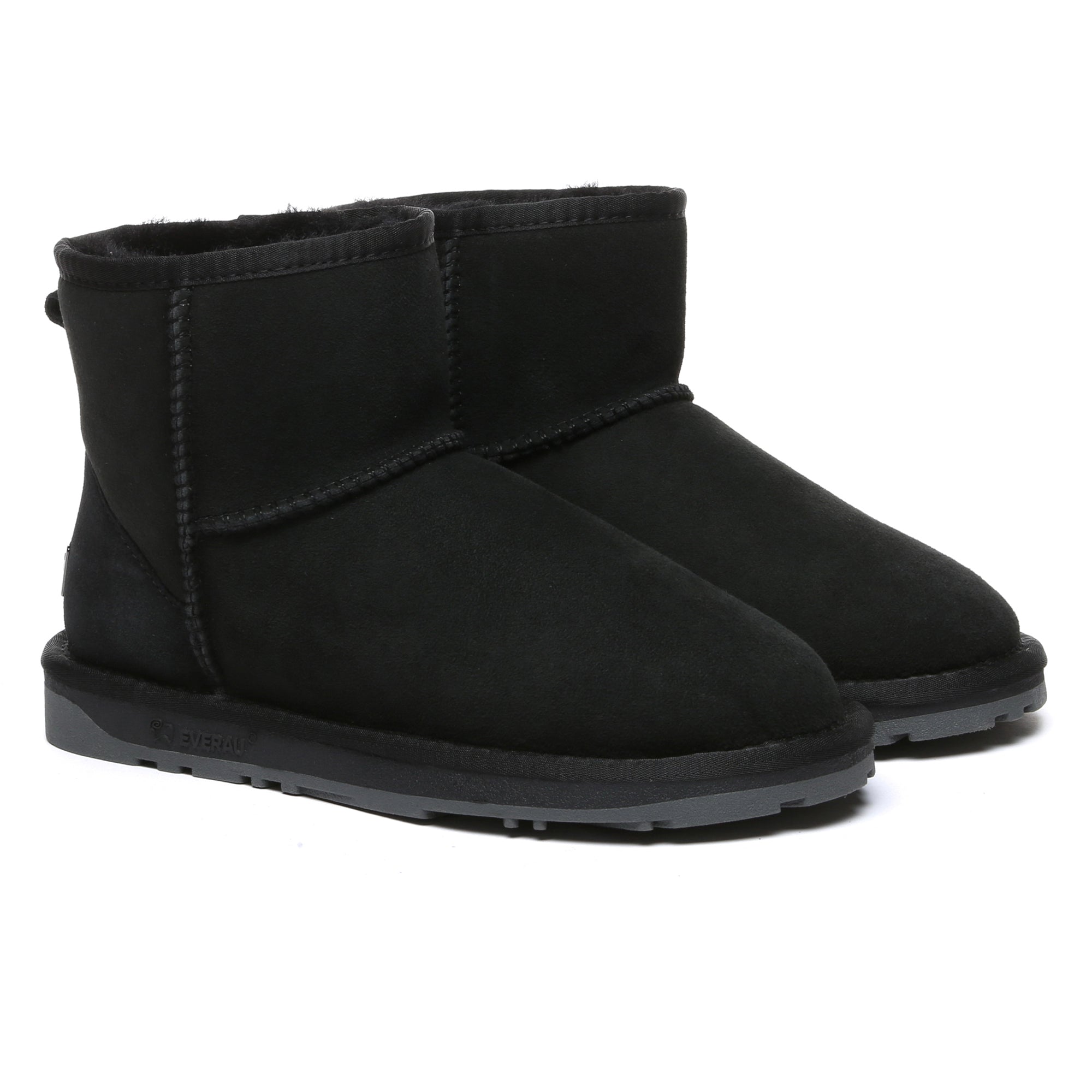 EverUgg premium mini classic sheepskin UGG boots for women, showcasing cozy, soft sheepskin interior and stylish ankle-high design.