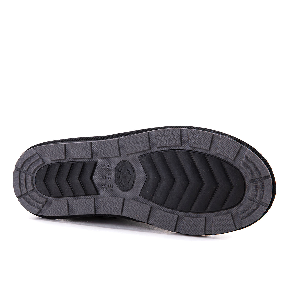 Black Auzland premium short classic Australian-made UGG boots for women, cozy sheepskin-lined shoes with a casual style.