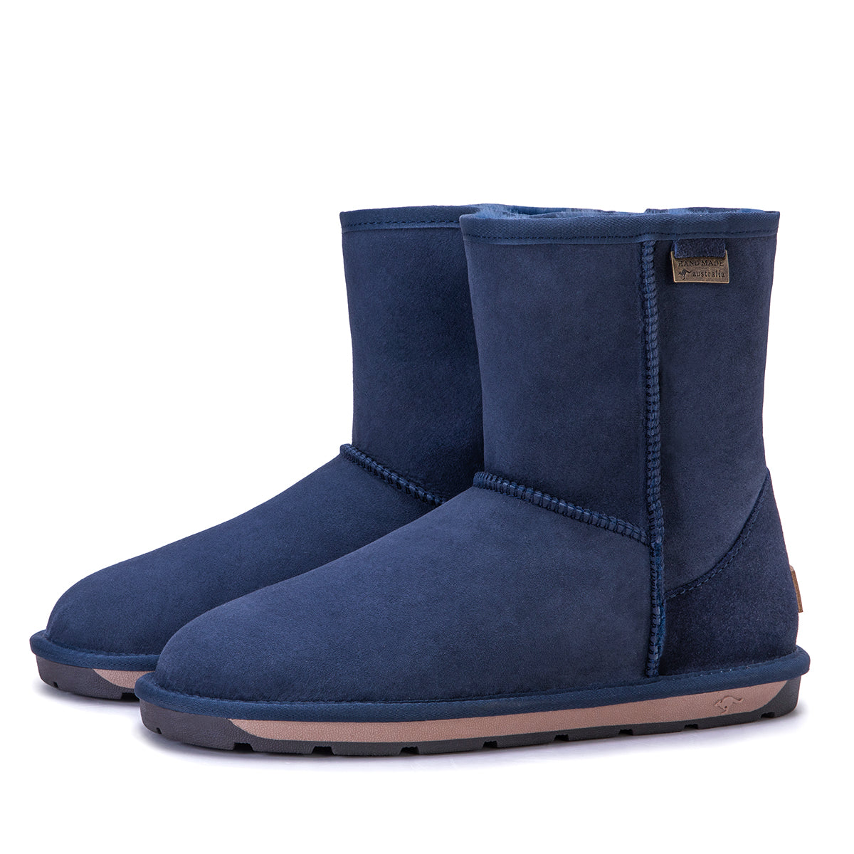 Navy classic Australian-made UGG boots by Auzland, premium short style for women, cozy sheepskin interior and durable sole.