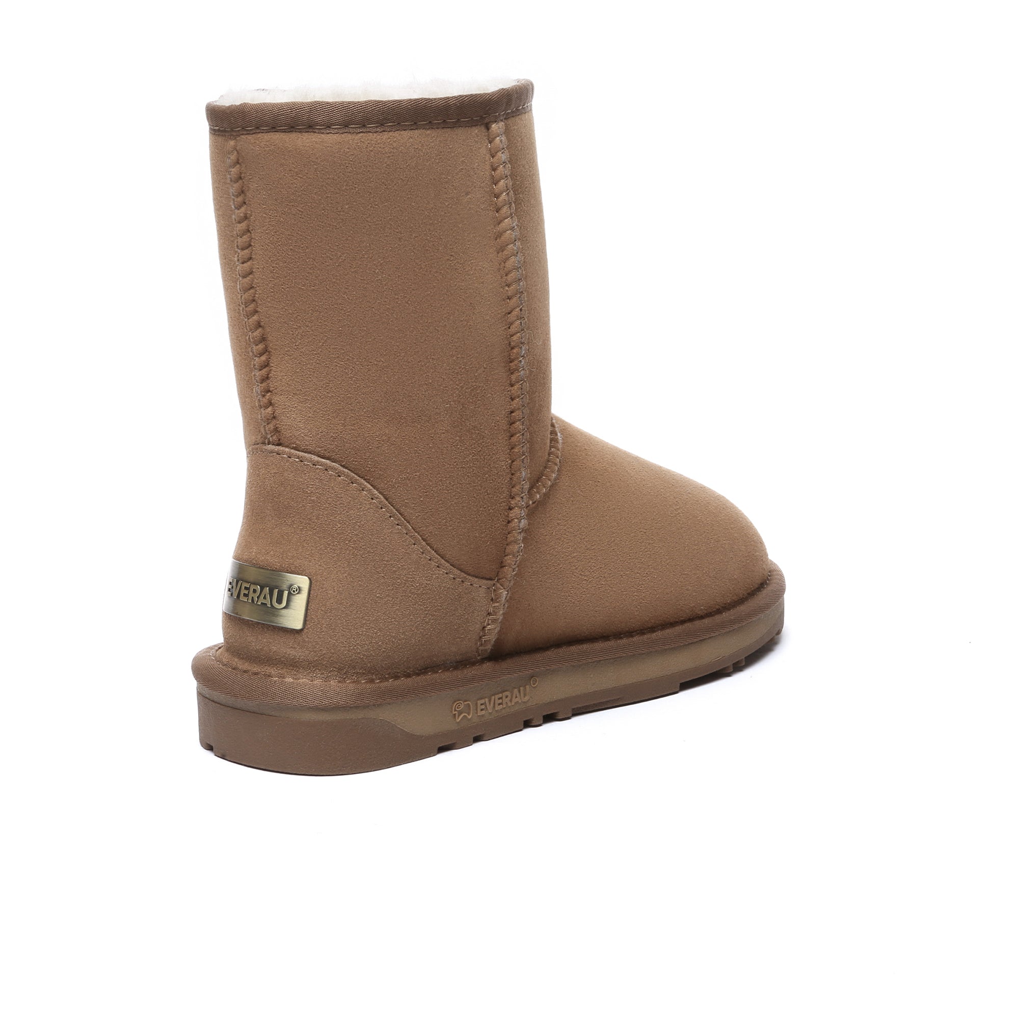 EverUgg premium short classic sheepskin UGG boots for women, featuring soft shearling lining and durable leather exterior.
