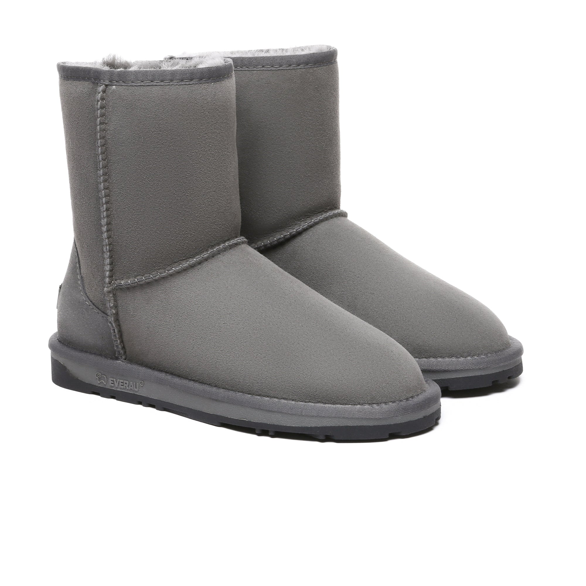 EverUgg premium short classic sheepskin UGG boots for women, showcasing soft sheepskin lining and iconic design.