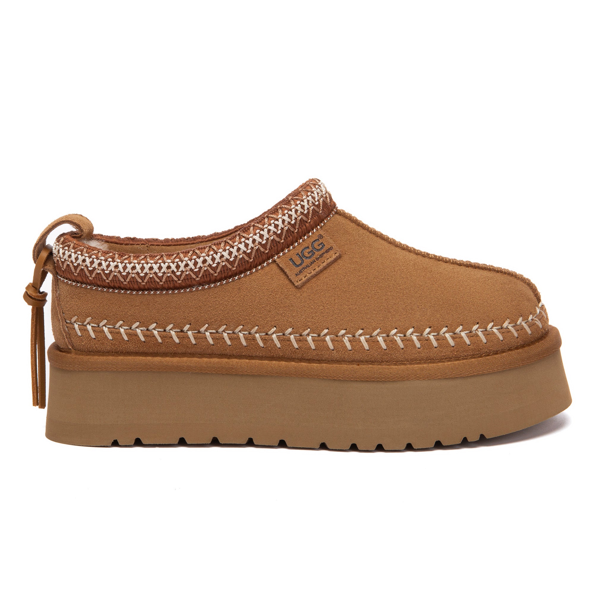 EverUgg Premium Stitch Platform Slippers with soft fabric and cushioned soles, designed for comfortable indoor wear.