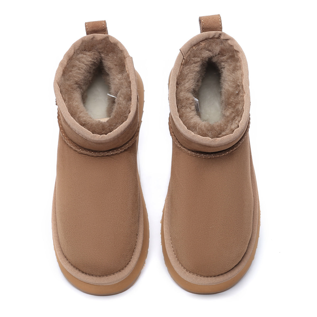 Brown EverUgg Premium Ultra Mini Platform UGG Boots with a sleek design and cozy interior, ideal for stylish winter wear.