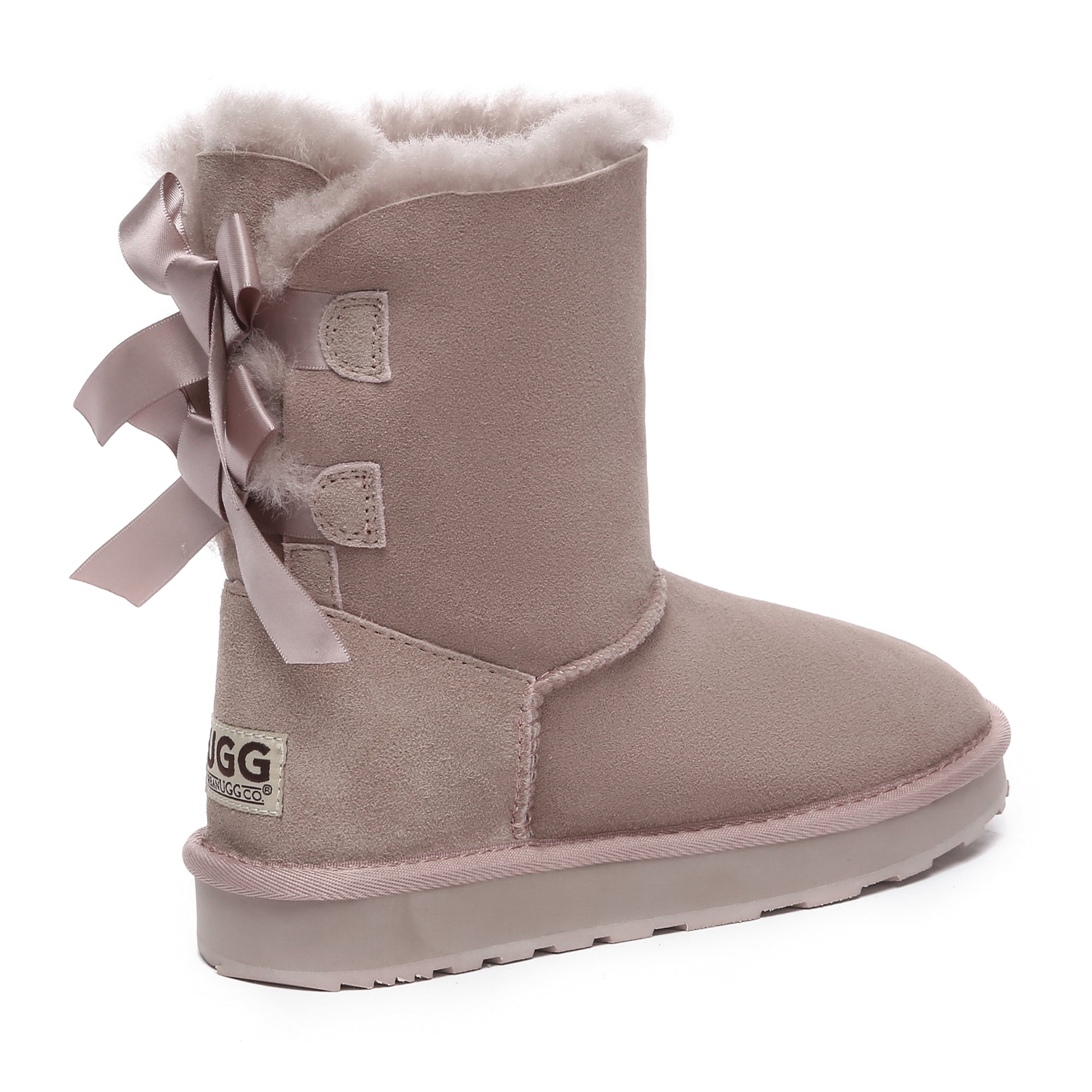 EverUgg premium urban short back bow UGG boots for women featuring stylish design and comfortable fit.