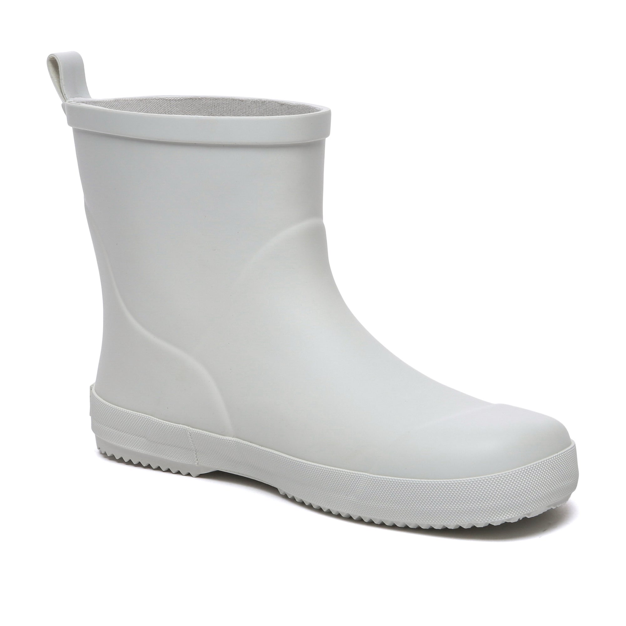 EverUgg waterproof mini gumboots rainboots shown in black, featuring a sturdy sole and glossy finish for wet weather protection.
