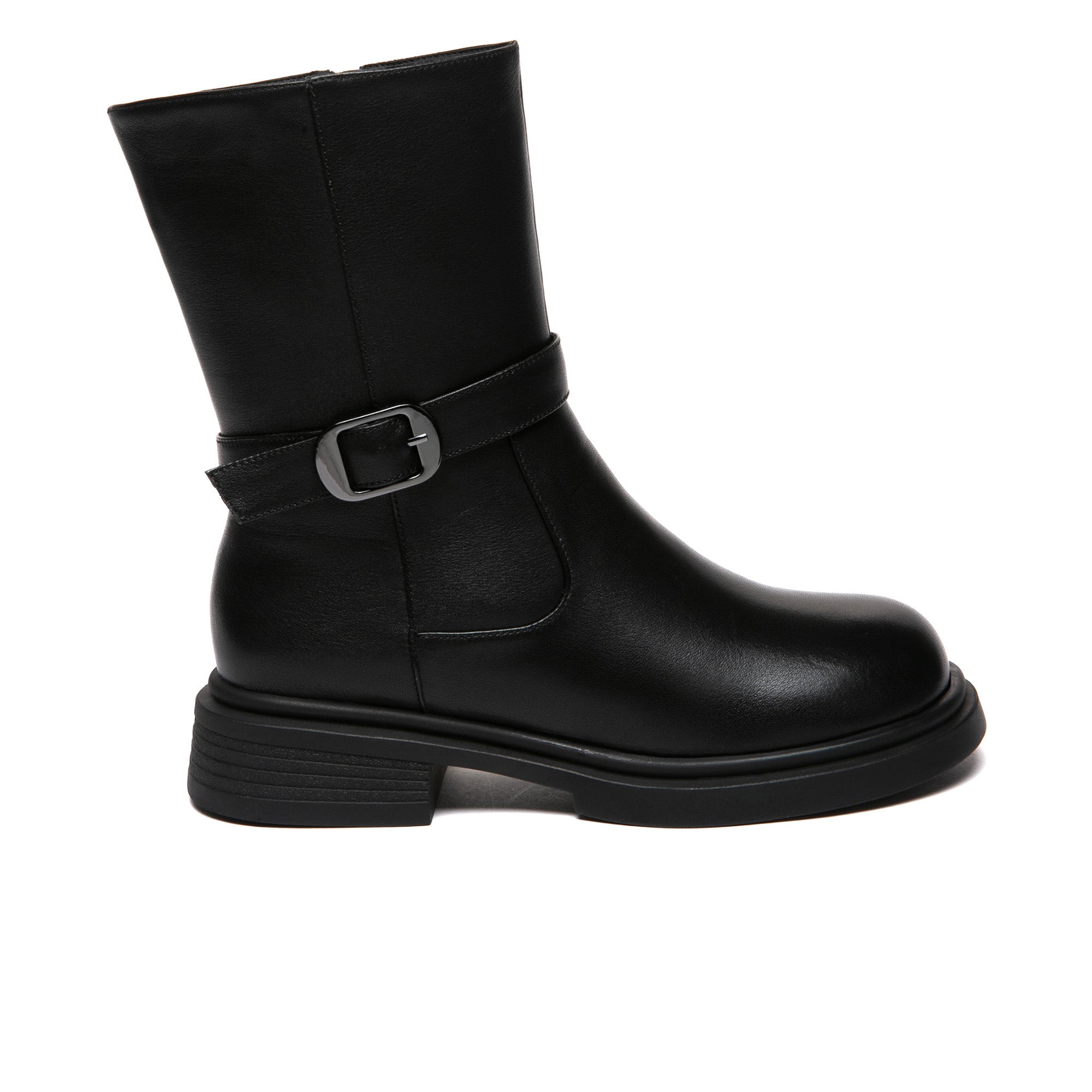 Buckle Leather Short UGG Boots