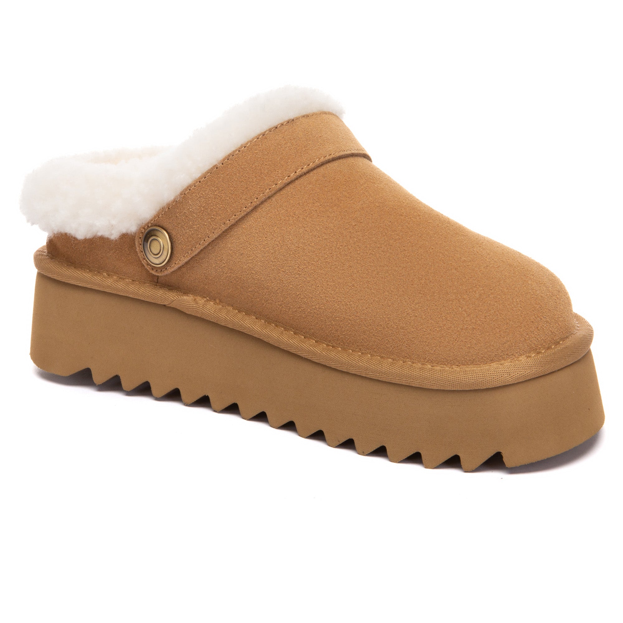 EverUgg Pulse Buckle Strap UGG platform slippers for women, featuring stylish straps and a comfortable slip-on design.