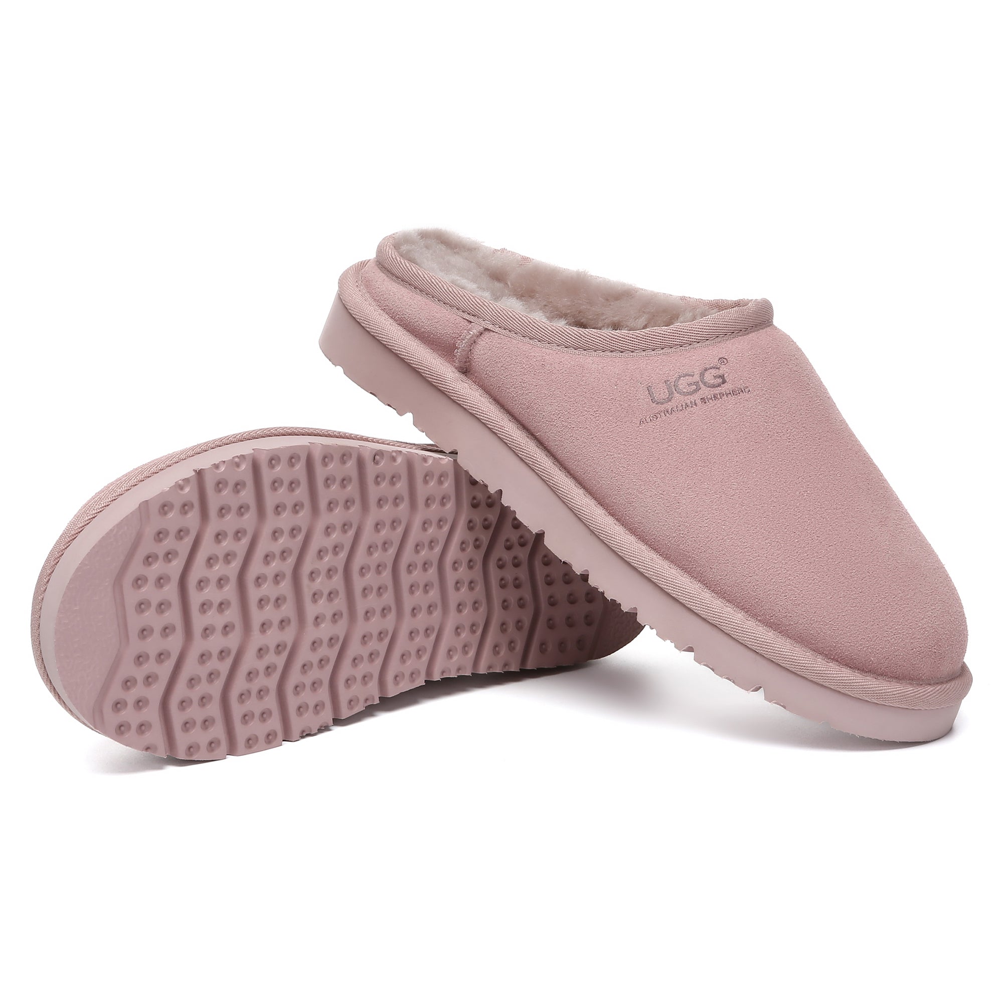 EverUgg Nano Classic UGG slippers for women, cozy suede slip-on shoes with plush lining and rubber sole, ideal for indoor wear.