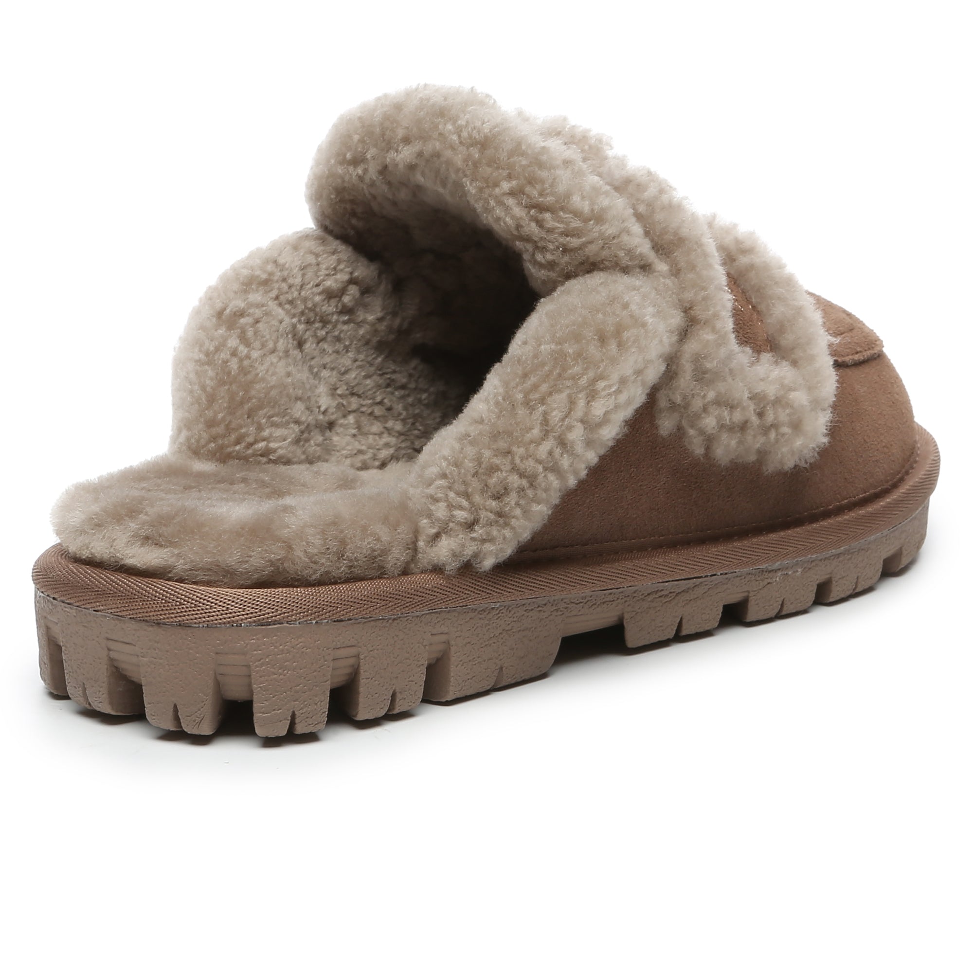 EverUgg Riley shearling wool UGG slippers with comfort sole, cozy women's slip-on shoes in soft, plush material.