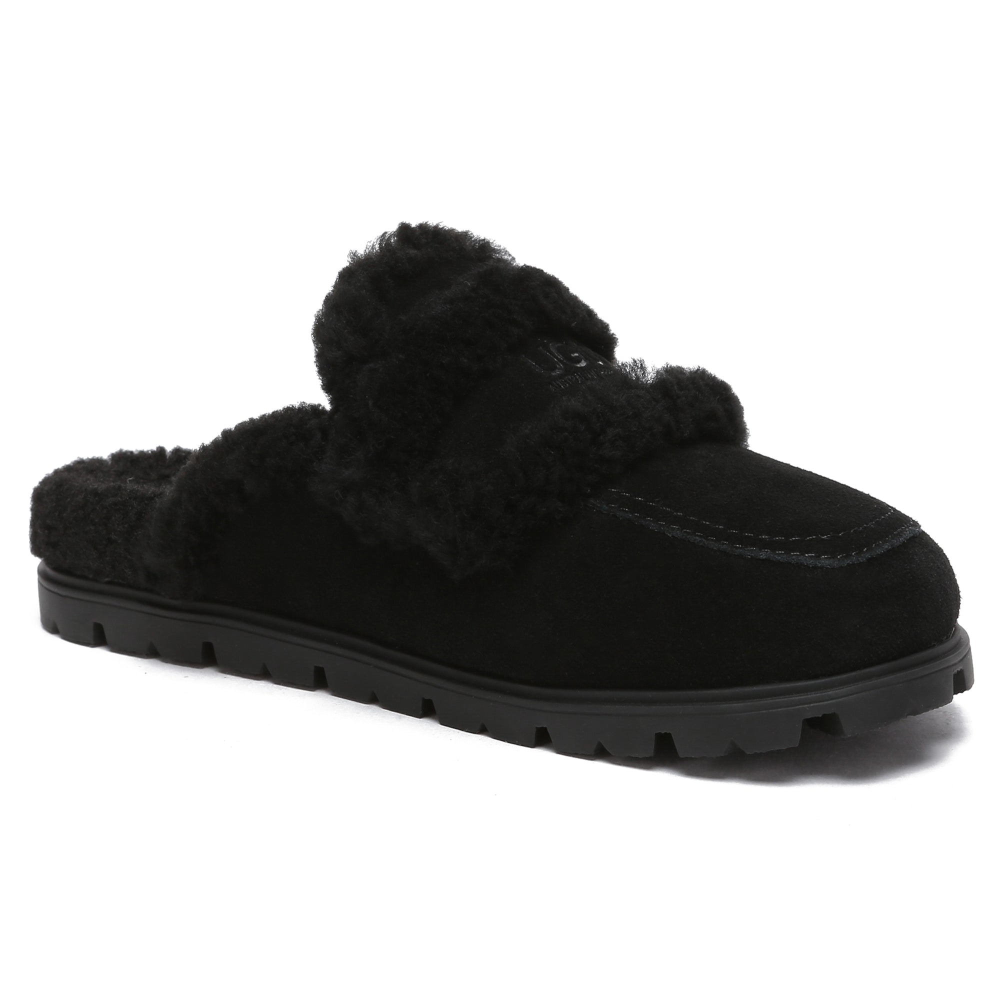 EverUgg Rome Shearling Premium UGG slippers, stylish sandals with plush shearling lining and open-toe design.