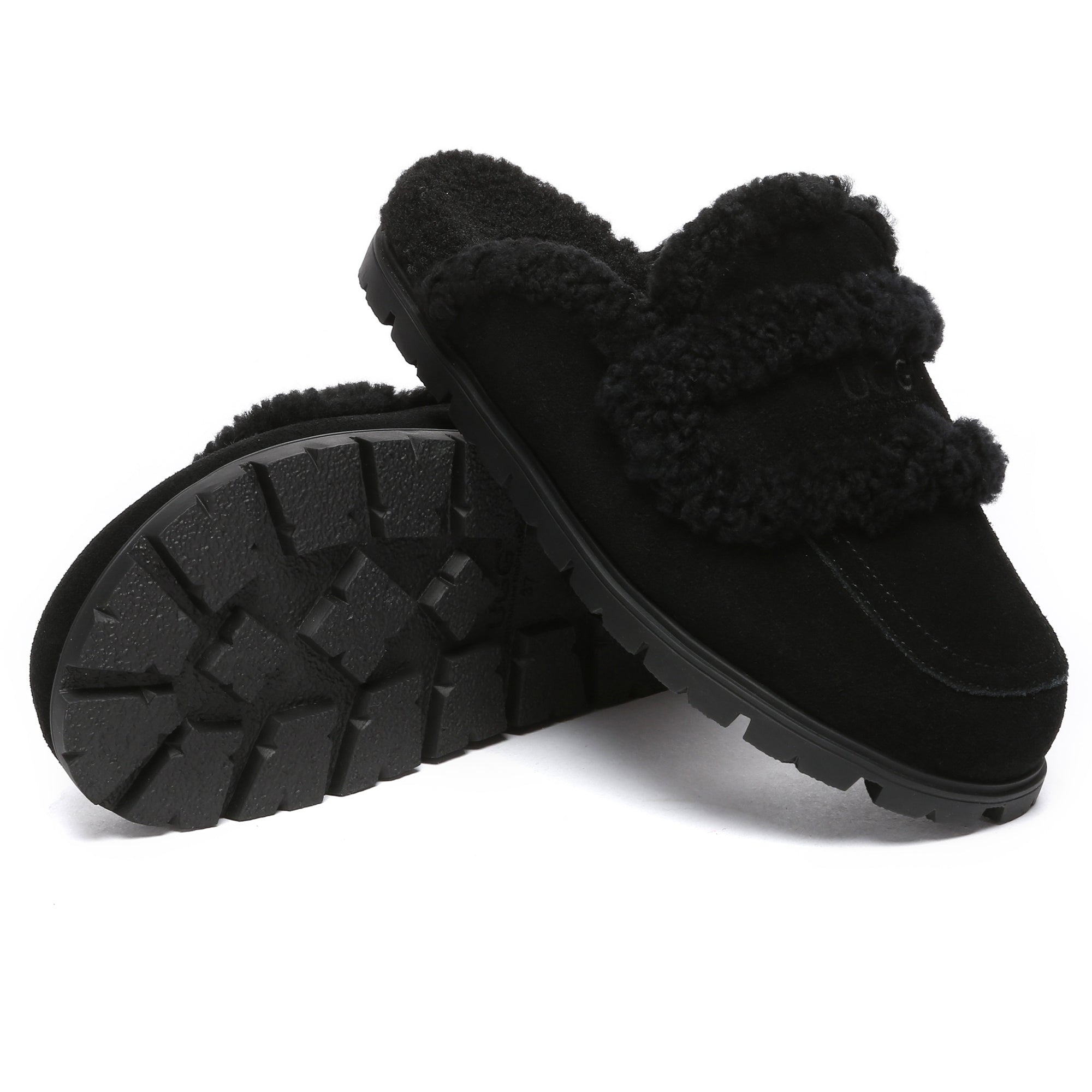 EverUgg Rome Shearling Premium UGG slippers, stylish sandals with soft shearling lining and comfortable open-toe design.