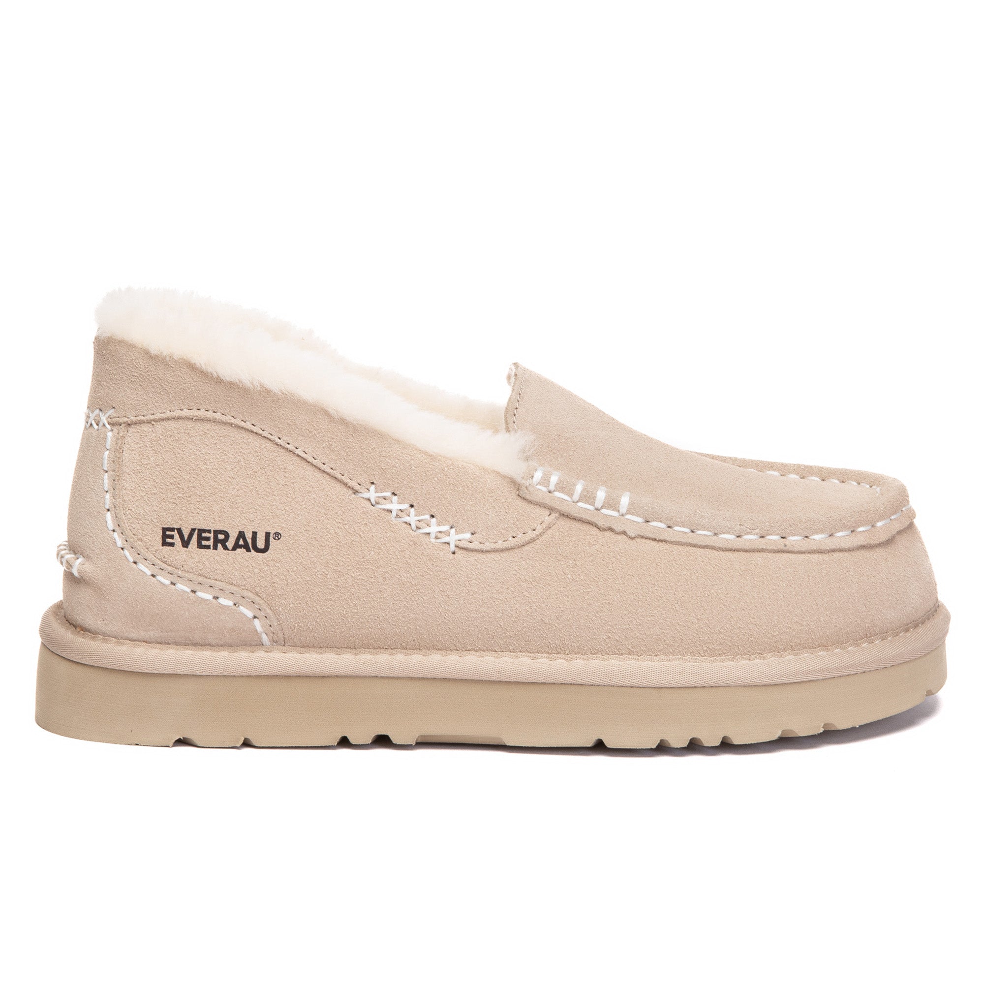 EverUgg Sooka UGG slippers showing plush interior and cozy design in a neutral color, perfect for relaxing at home.