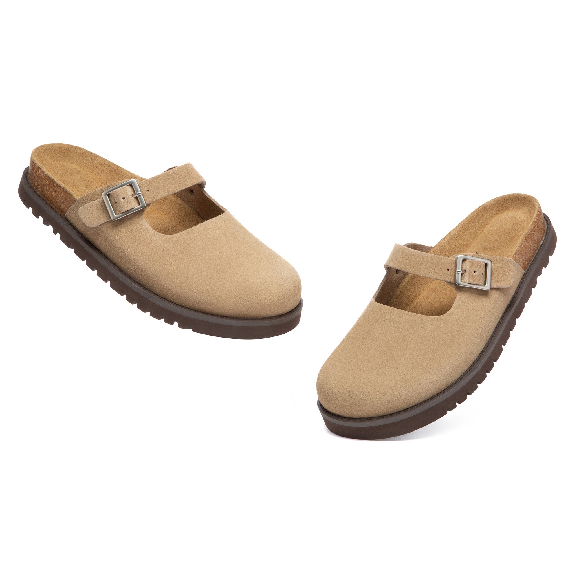 EverUgg Birkie Buckle Strap Slides slippers with adjustable buckle straps and comfortable open-toe design.