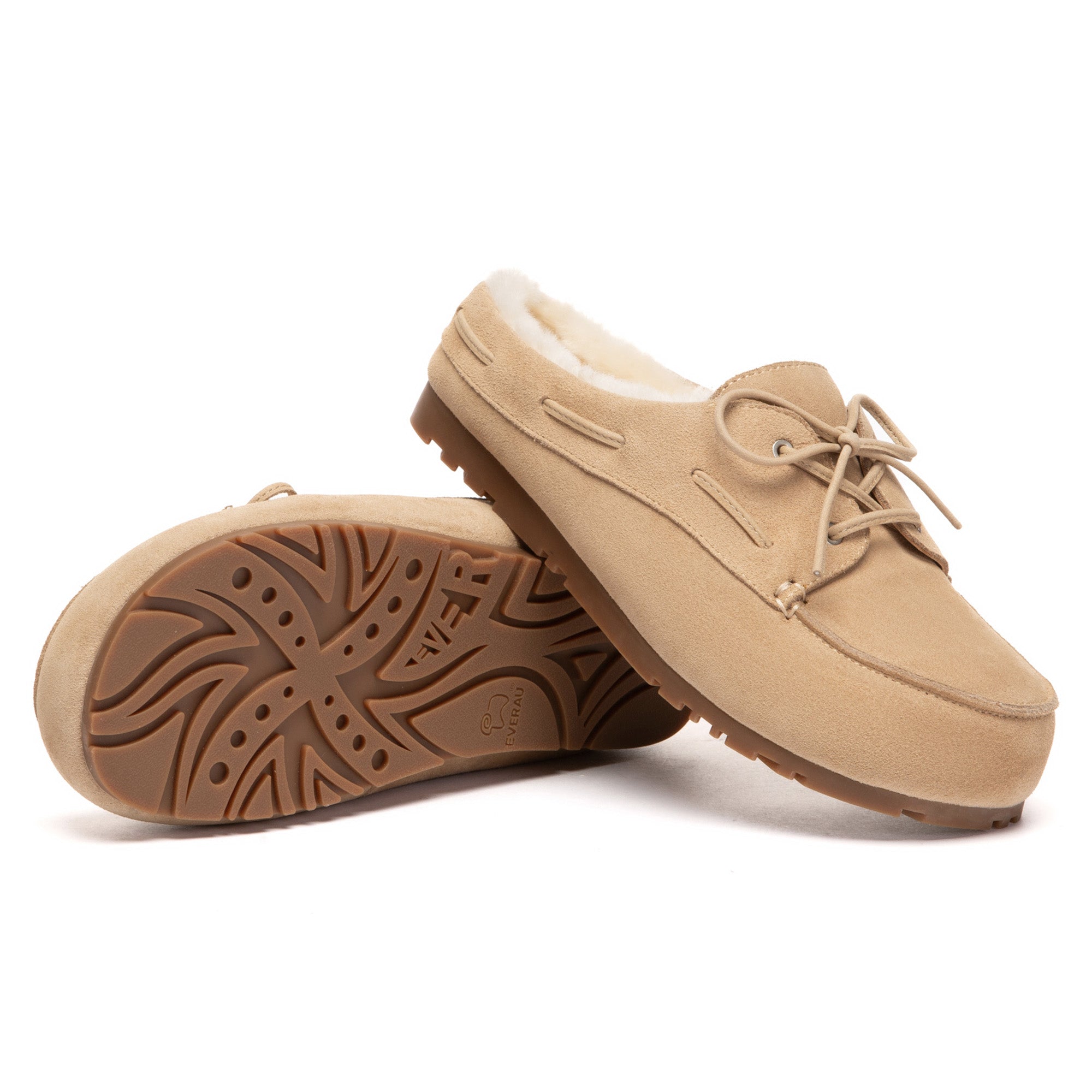 EverUgg Churna UGG slippers showing soft, cozy interior and stylish slip-on design with plush material.