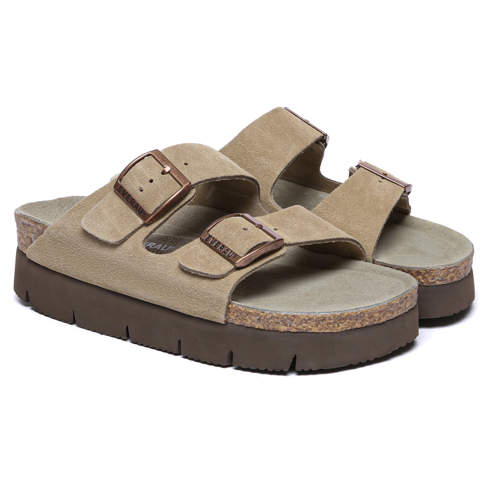 EverUgg Sandalford Birkie platform slides for women, featuring cushioned straps and a sturdy sole, ideal for summer wear.