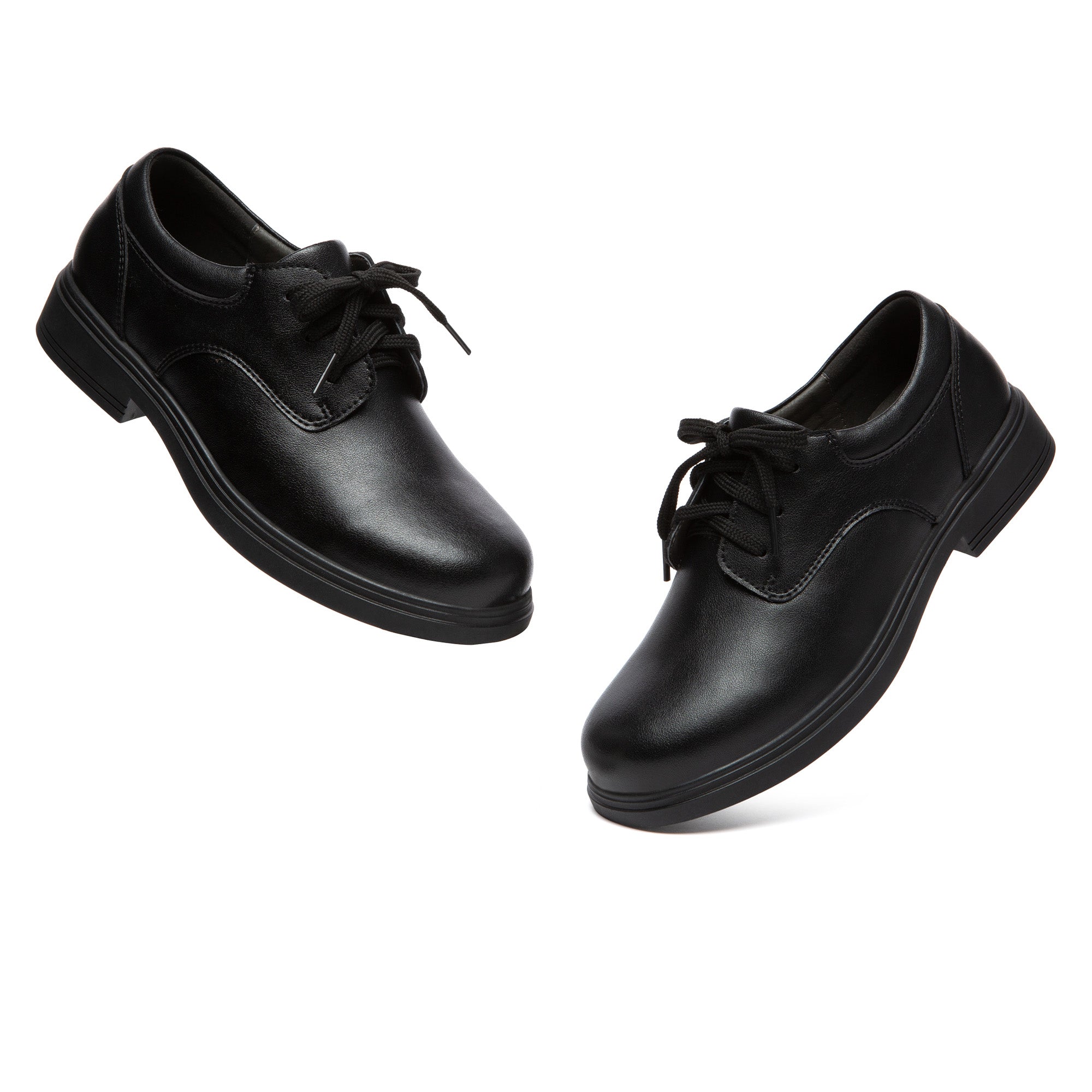 EverUgg senior lace-up school shoes for boys and girls, featuring classic design and durable leather for daily school wear.