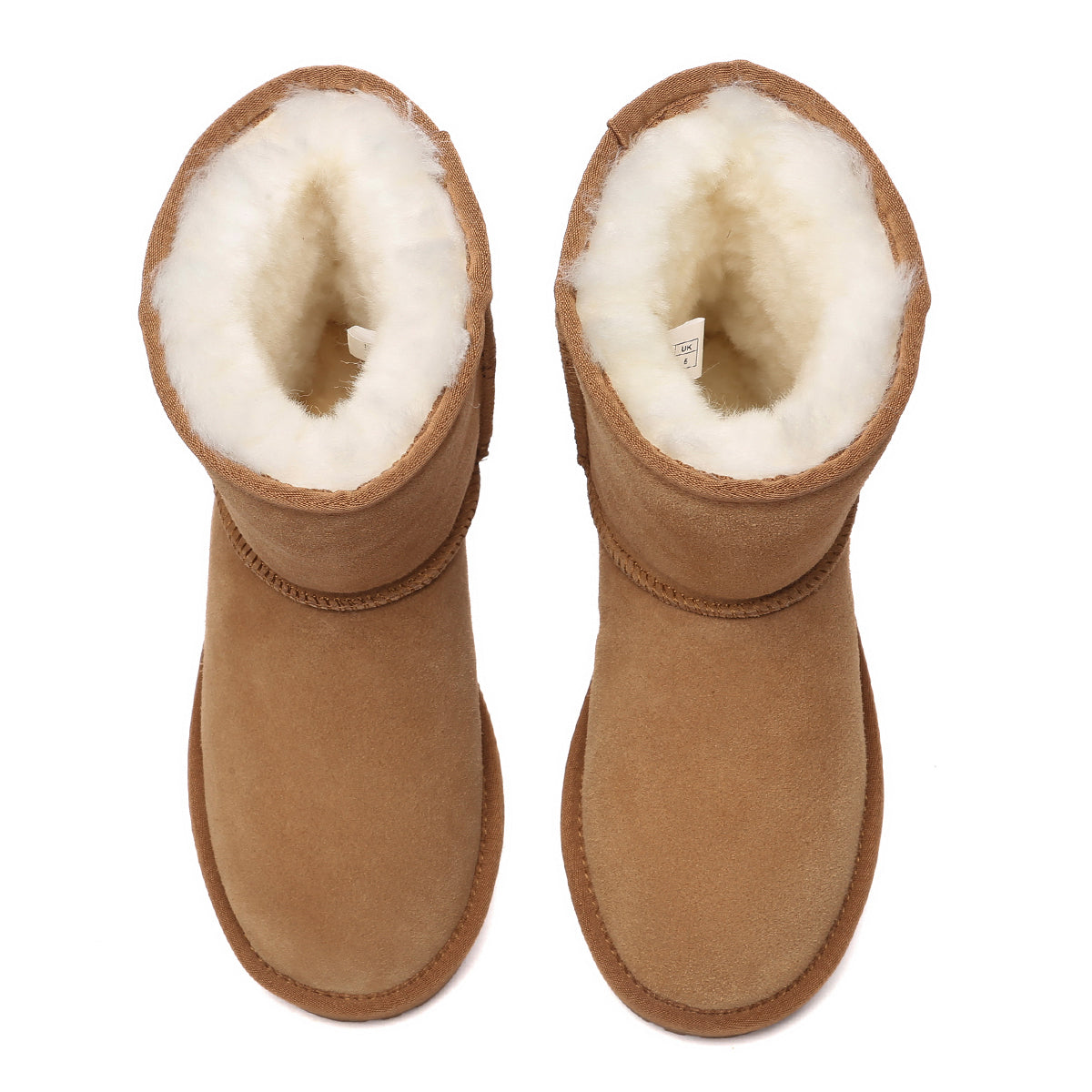 EverUgg short classic suede UGG boots with a cozy design and neutral color, perfect for casual winter wear.
