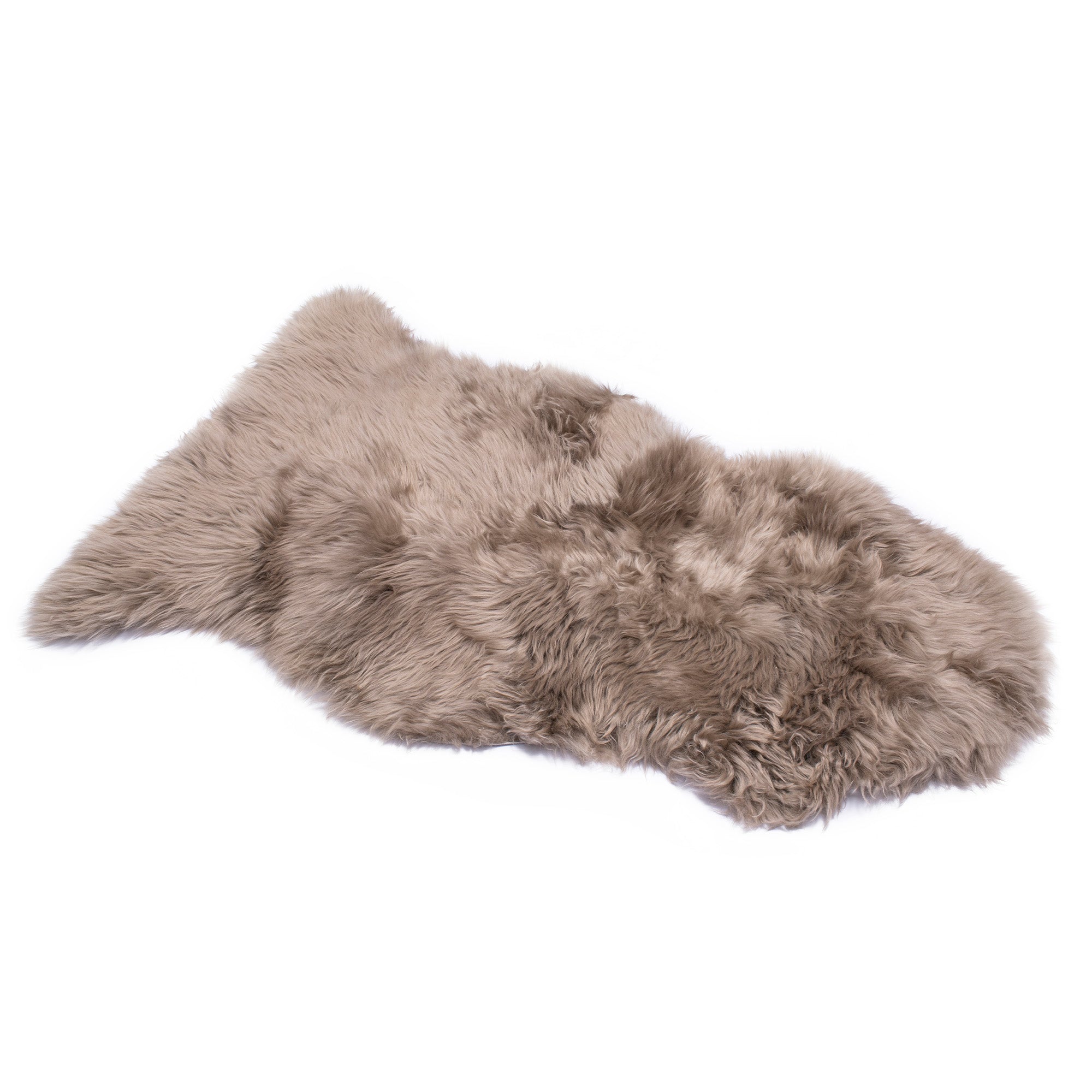 Plain single-color wool rug from EverUgg, showcasing soft, long wool fibers and smooth texture in neutral shade.