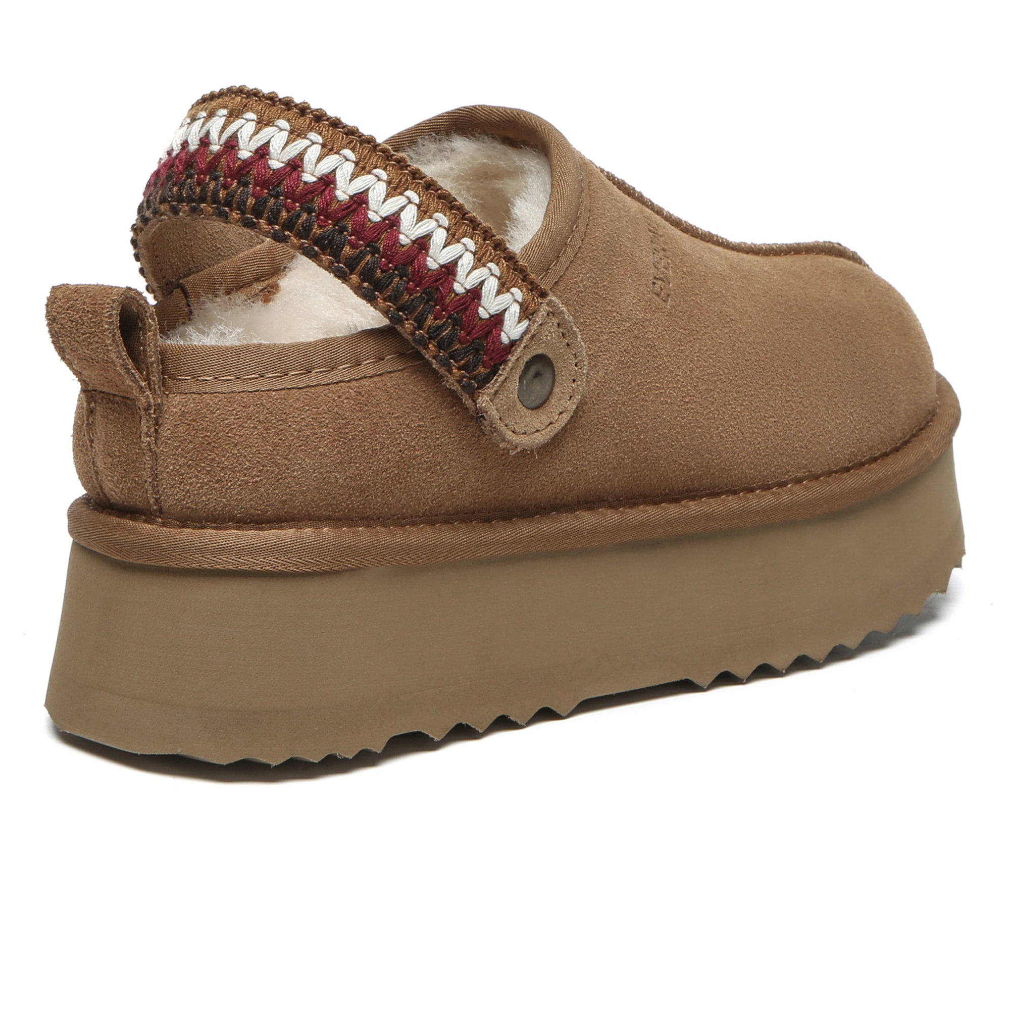 EverUgg slingback knitted platform slippers for women, featuring a cozy knitted upper and stylish platform sole.