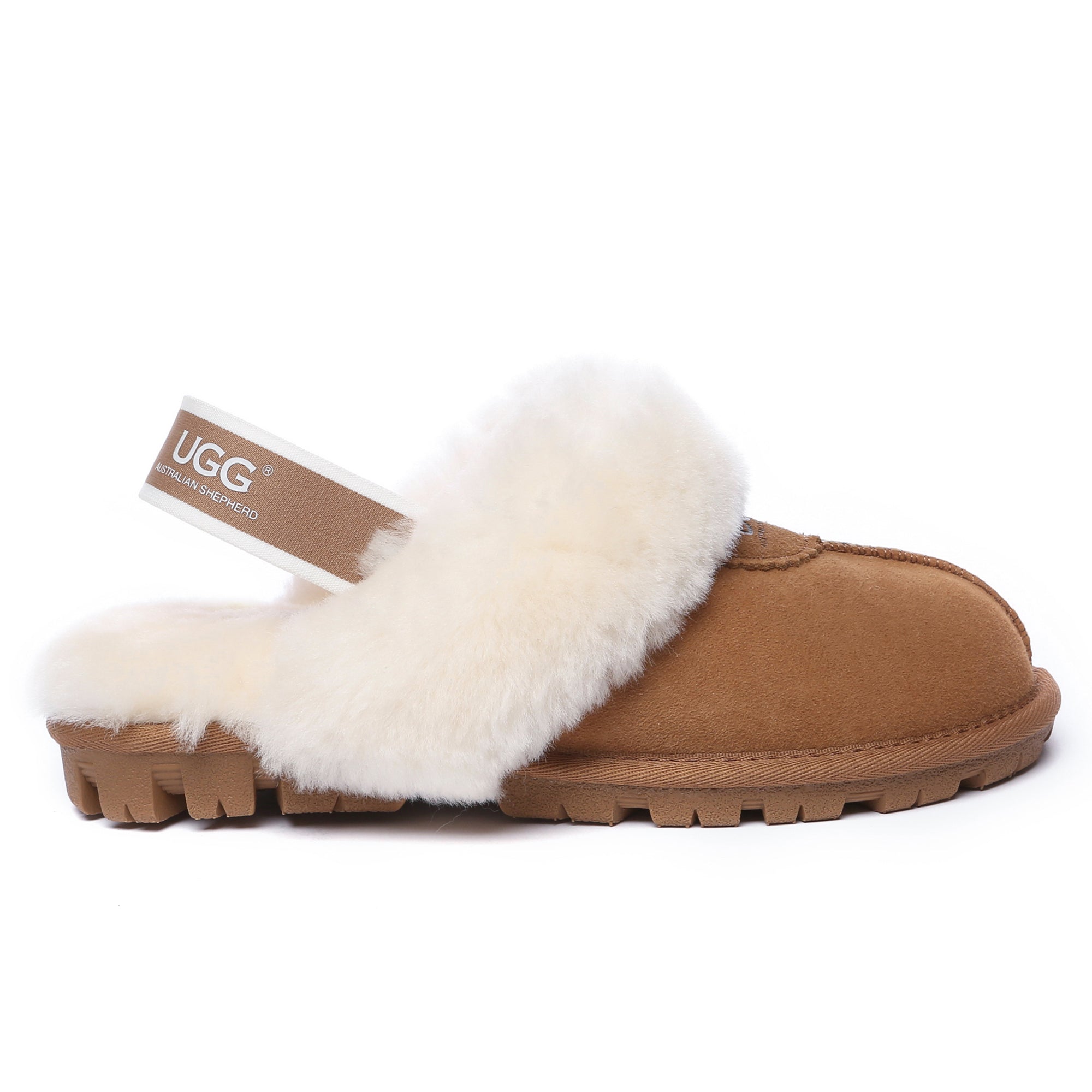 EverUgg slingback slippers with premium anti-slip soles, soft fabric upper, and comfortable design for indoor wear.