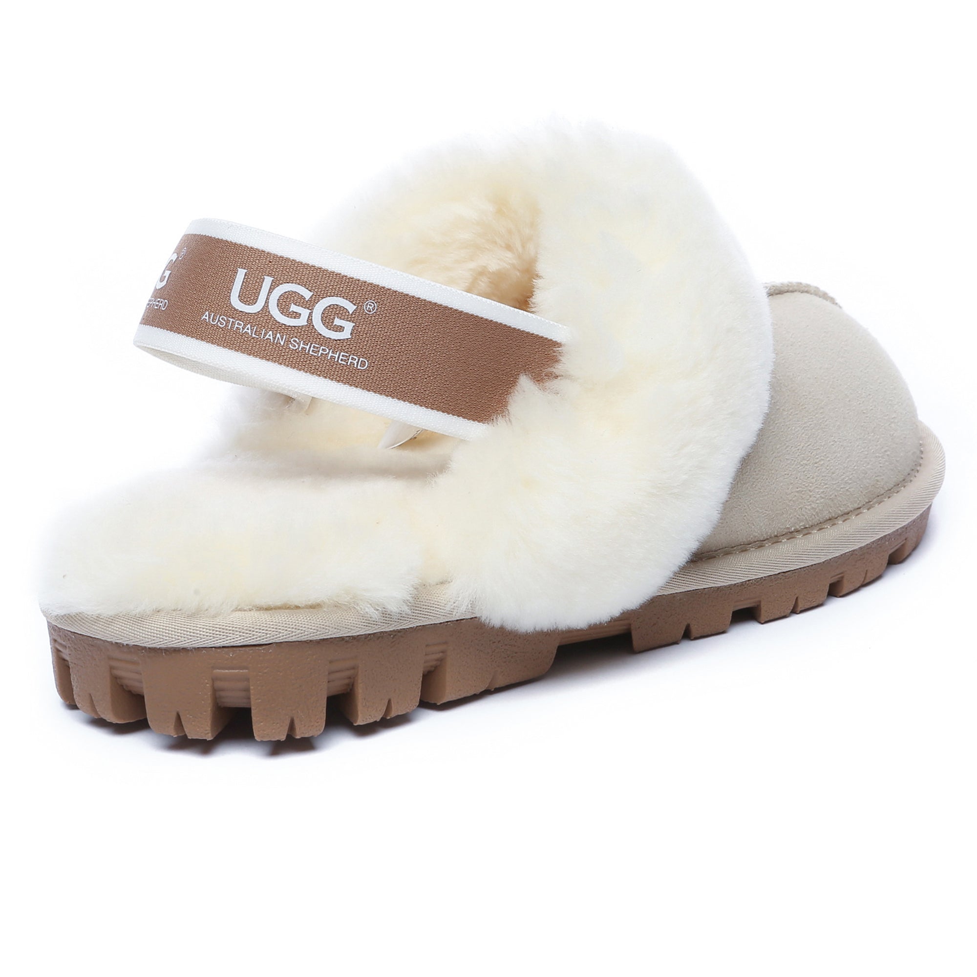 EverUgg slingback premium anti-slip slippers with cushioned soles and soft fabric upper, designed for comfort and safety.