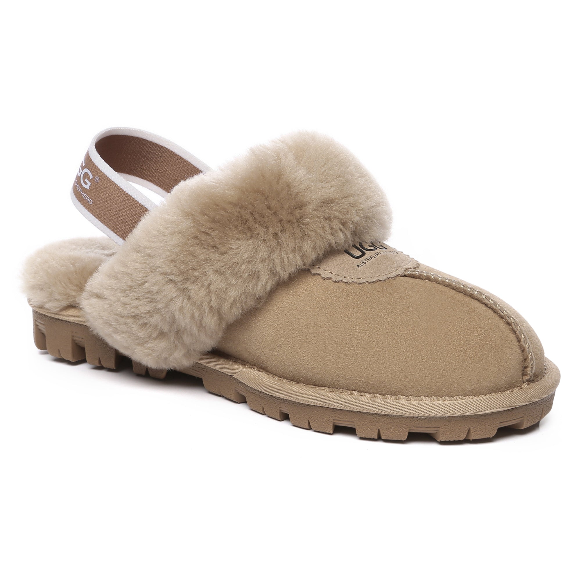 EverUgg slingback slippers with anti-slip soles, featuring soft padding and a stylish design for comfortable indoor wear.