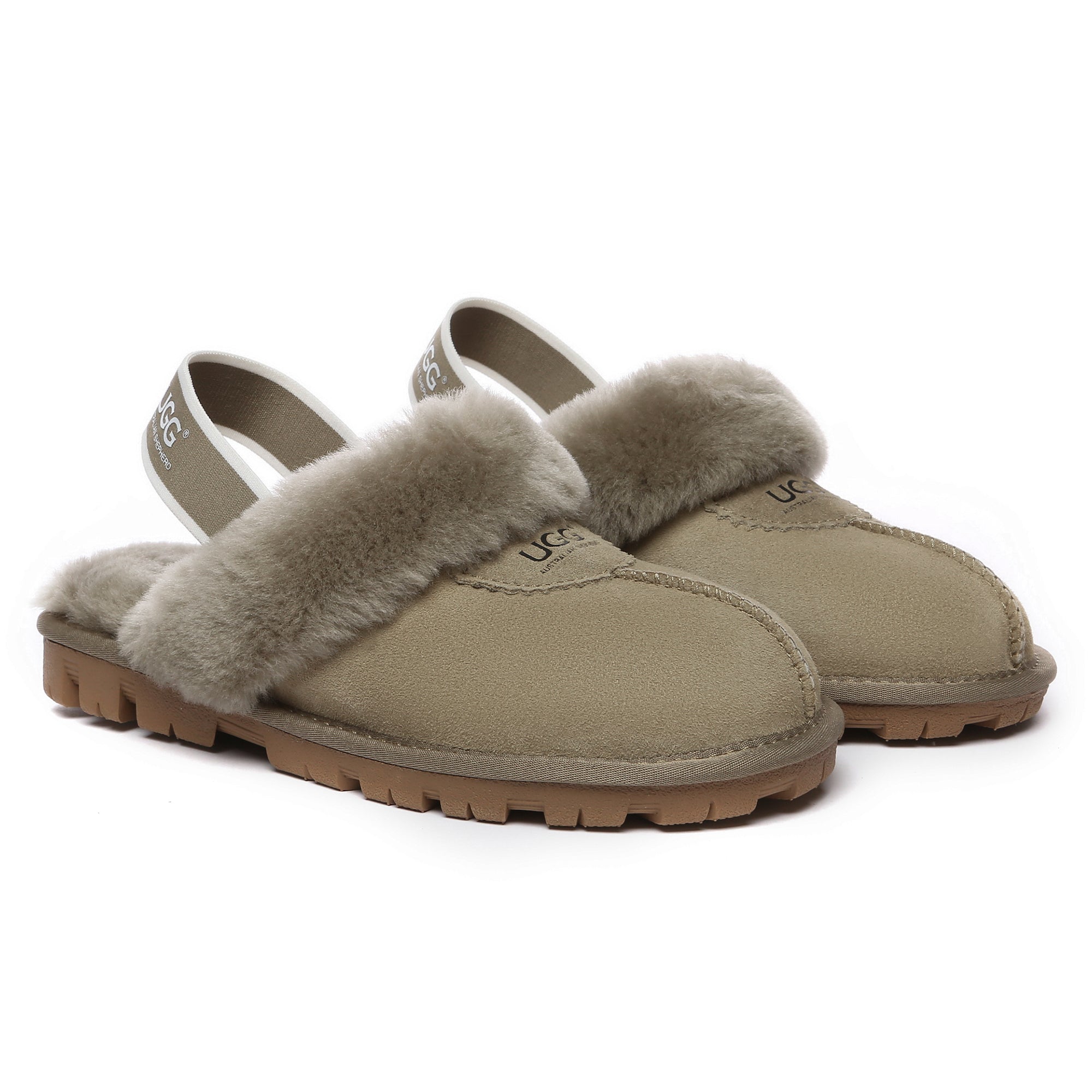 EverUgg slingback premium anti-slip slippers with soft upper material and cushioned soles, perfect for comfortable indoor wear.