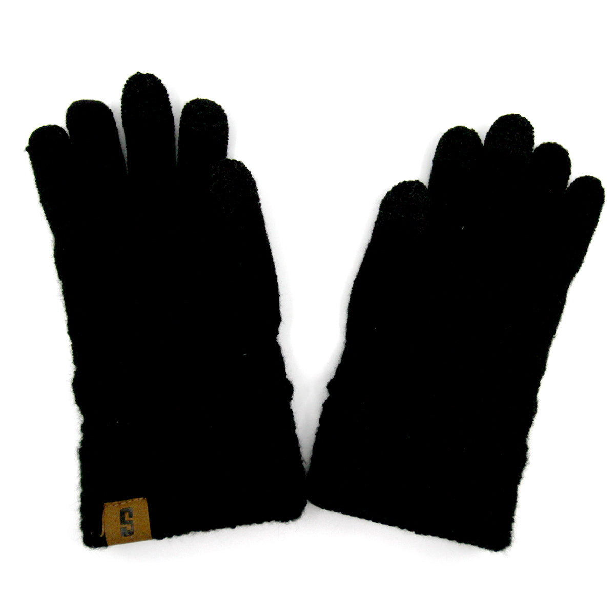 Black Snuggyz 3-in-1 beanie, scarf, and gloves set showing a cozy knit design and stylish winter accessories.