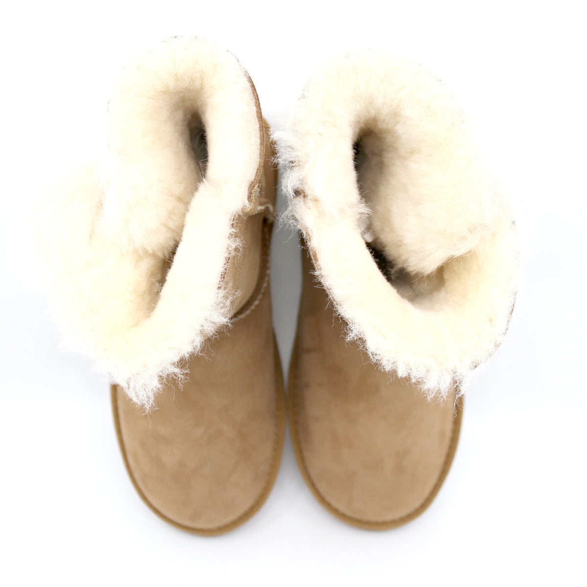 Snuggyz premium short button UGG boots for women, Australian-made classic sheepskin shoes with button accents.