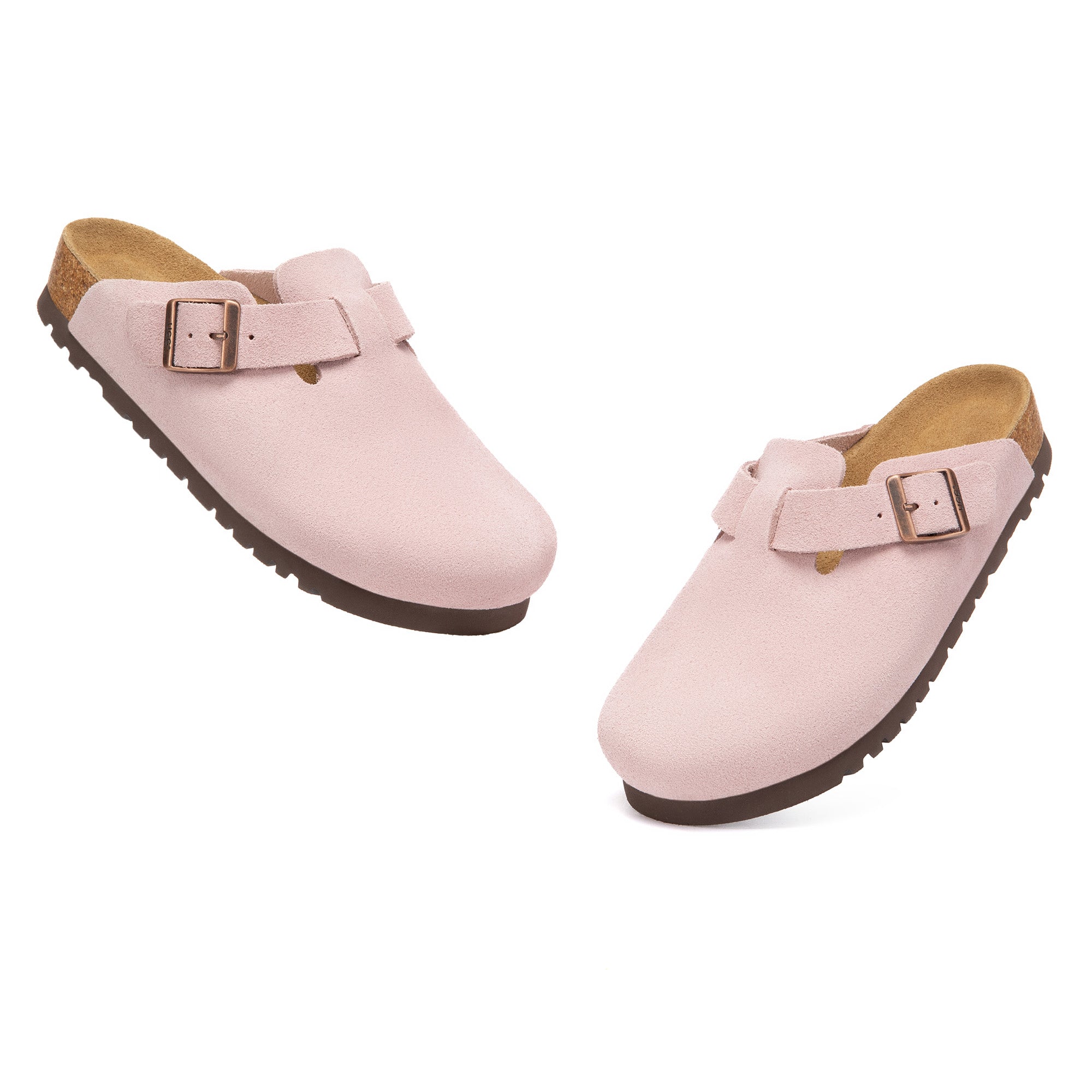 EverUgg Birkie Suede Buckle Clogs slippers with a stylish buckle detail and soft suede material, perfect for comfortable indoor wear.