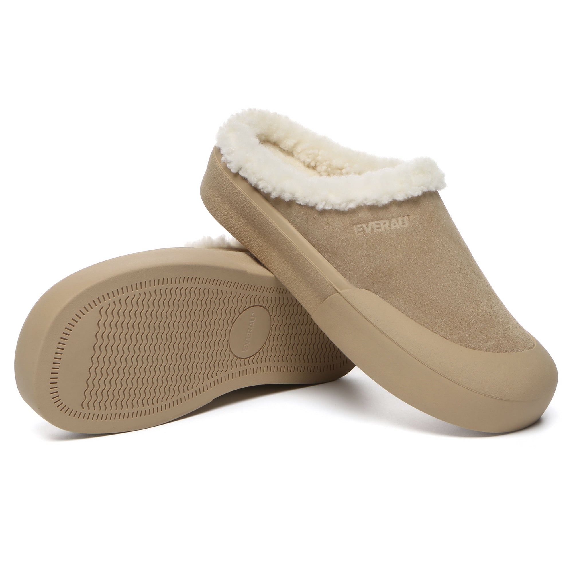 EverUgg Staney Wool Comfort Sole women's slippers with cozy wool lining and slip-on design, ideal for indoor comfort.
