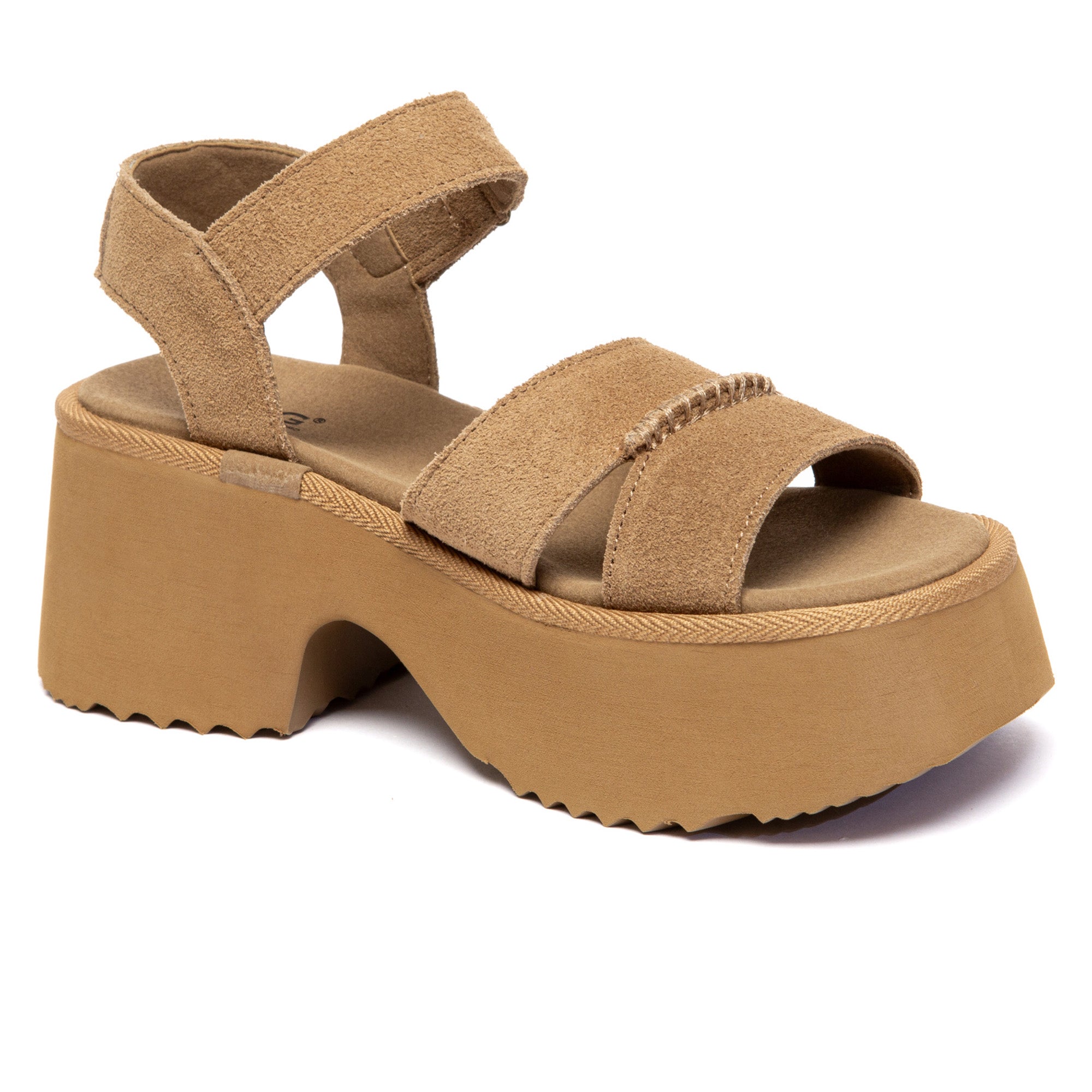 EverUgg strap slingback chunky platform sandals featuring open toes and woven straps, perfect for casual summer wear.