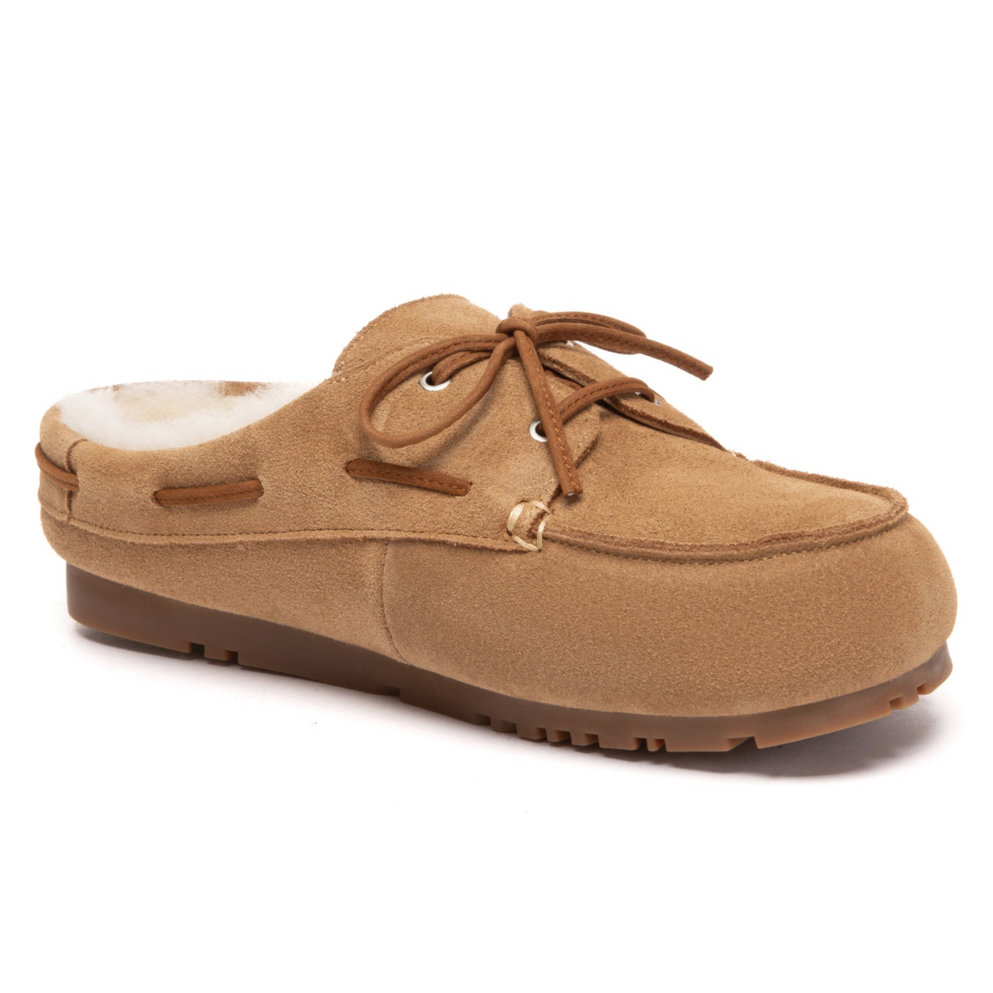 EverUgg suede moccasin slippers with soft lining and slip-on design, ideal for cozy indoor wear.