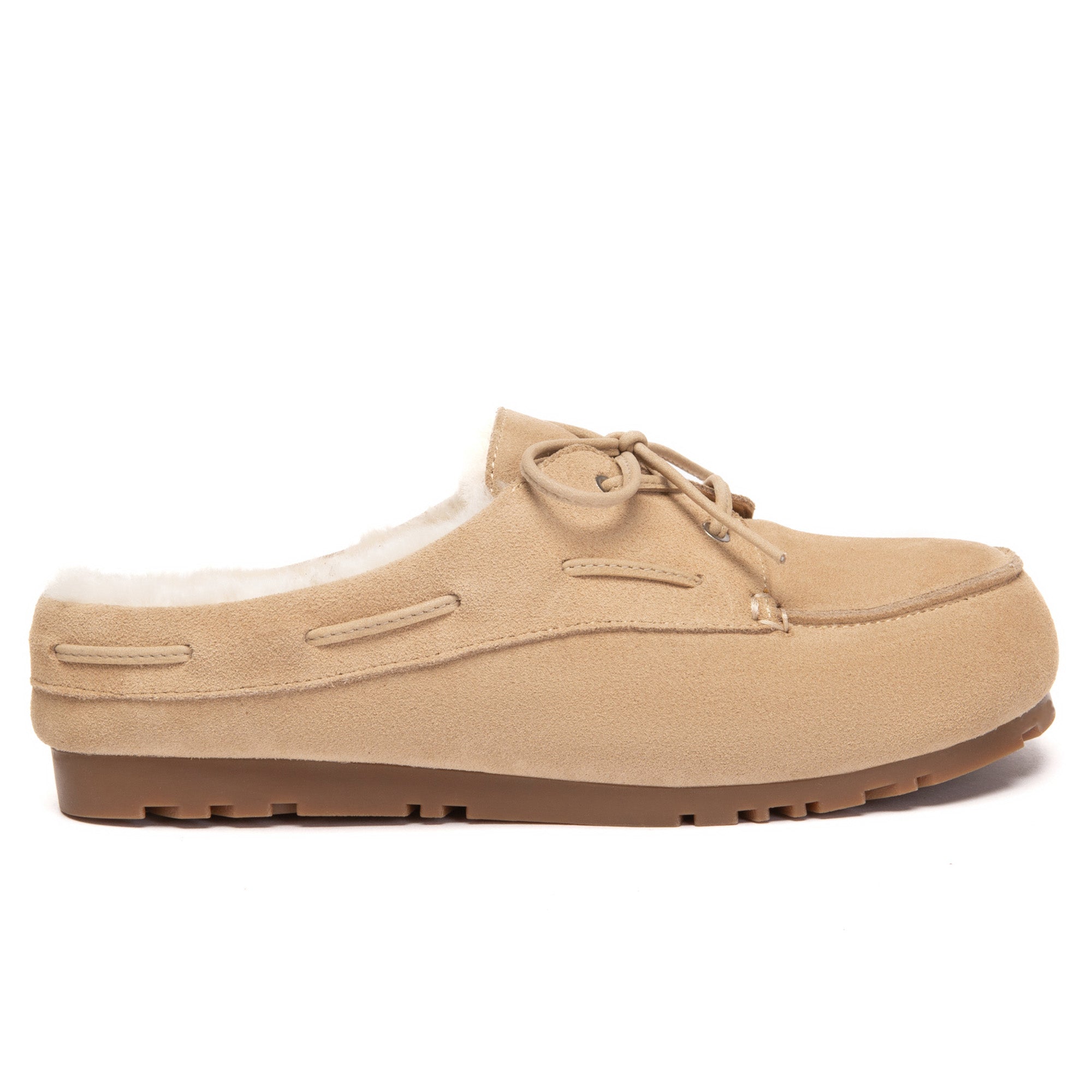 EverUgg suede moccasin slippers with plush lining, featuring a soft UGG slipper design perfect for cozy indoor wear.