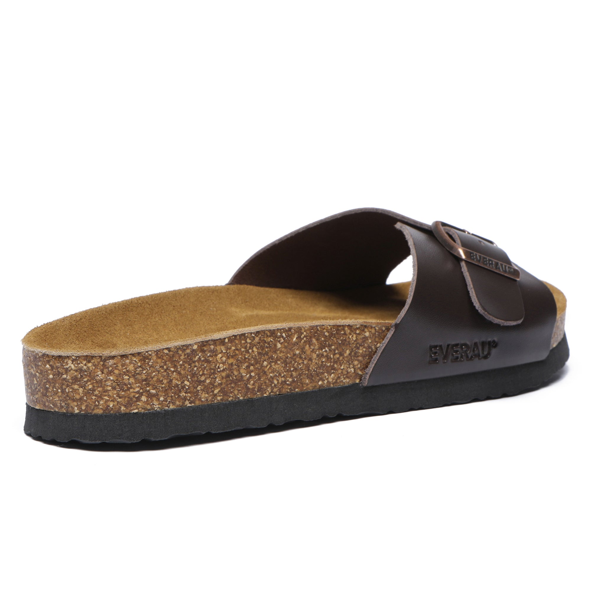 EverUgg summer leather slides for women featuring open-toe design and casual slip-on style, perfect for warm weather.