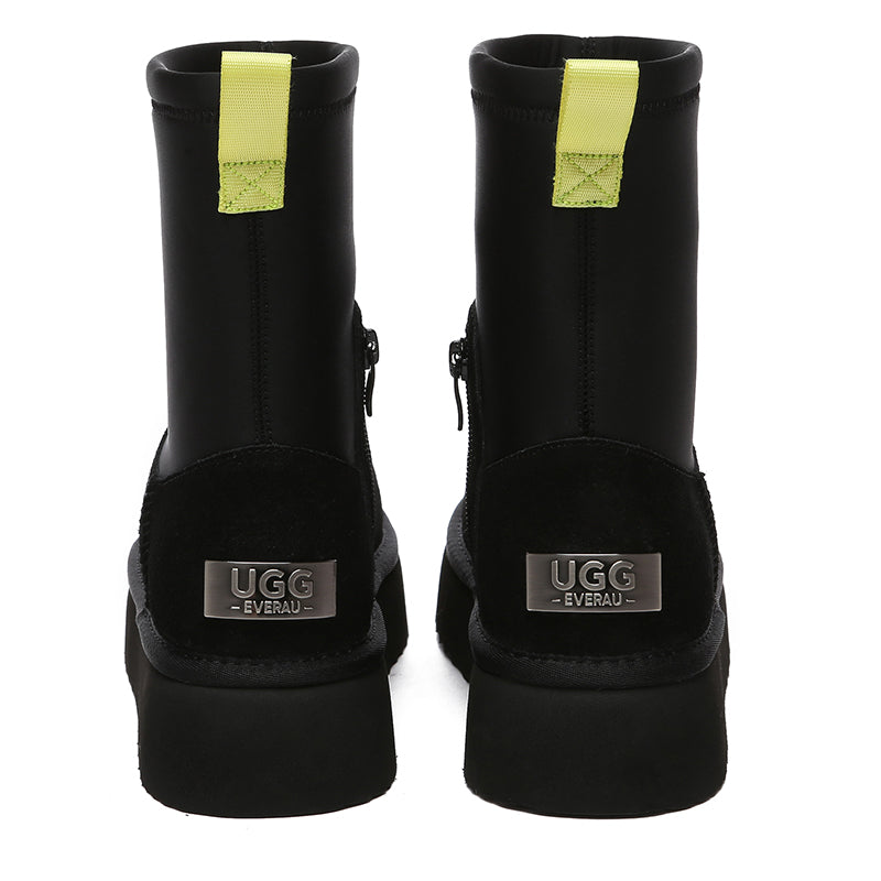 Black Tasman Platform UGG Boots for women from EverUgg, stylish fashion footwear with a sleek design and comfortable sole.