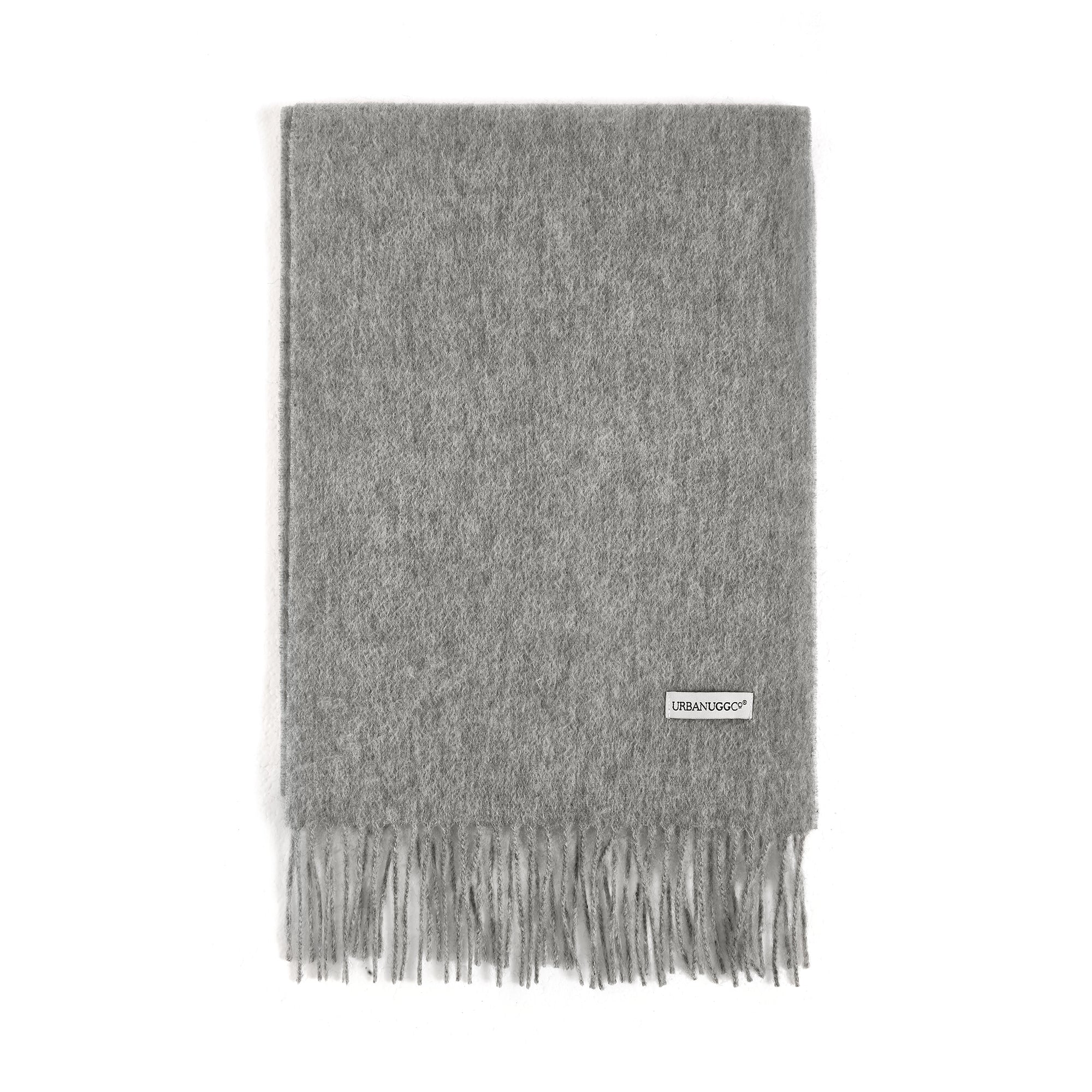 EverUgg Tassel Wool Scarf showcasing soft pure wool fabric with tassel accents, perfect for stylish winter accessory.