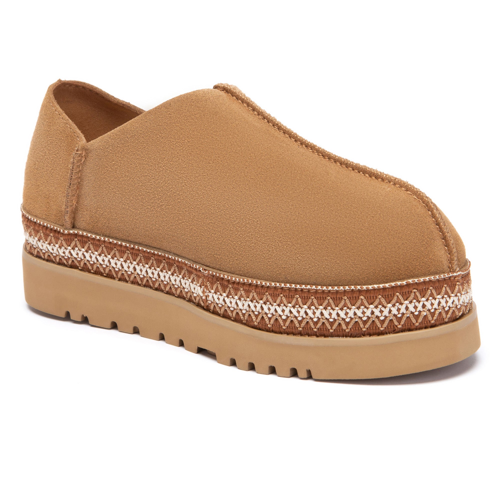 EverUgg woven Tassen slippers with soft, textured fabric and cozy design, perfect for comfortable indoor wear.